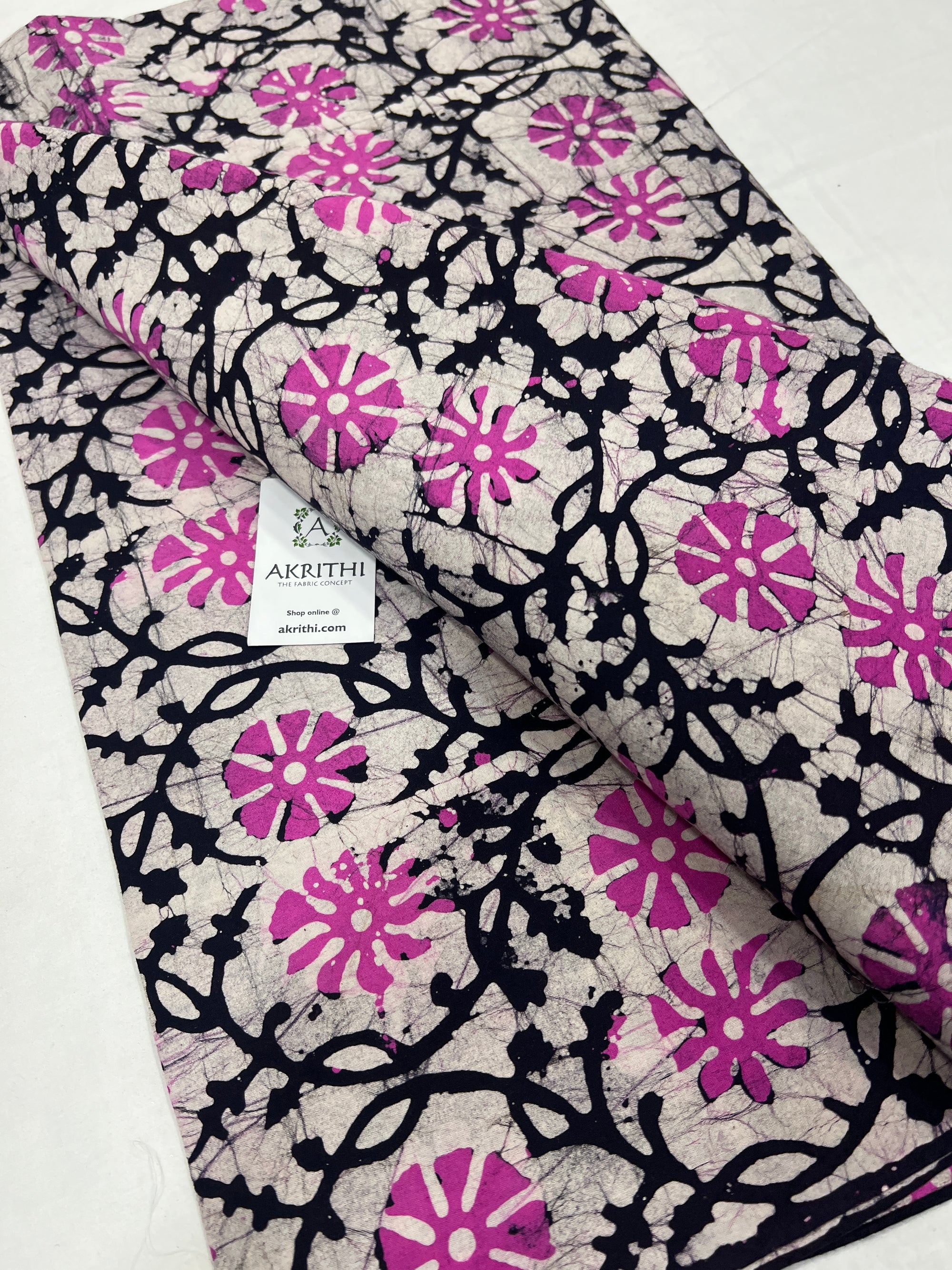 Batik printed pure cotton fabric