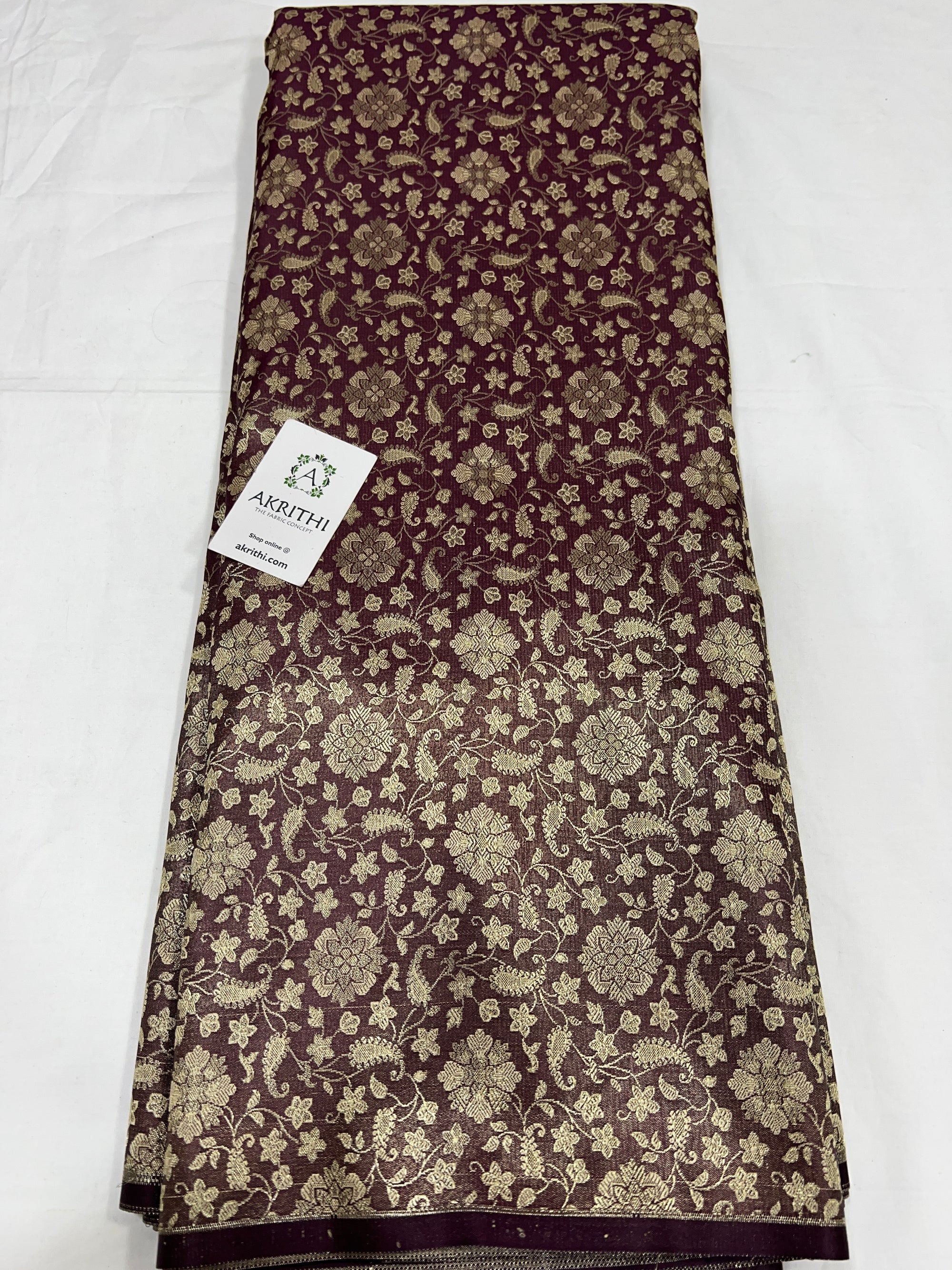 Pure tissue Banarasi brocade fabric