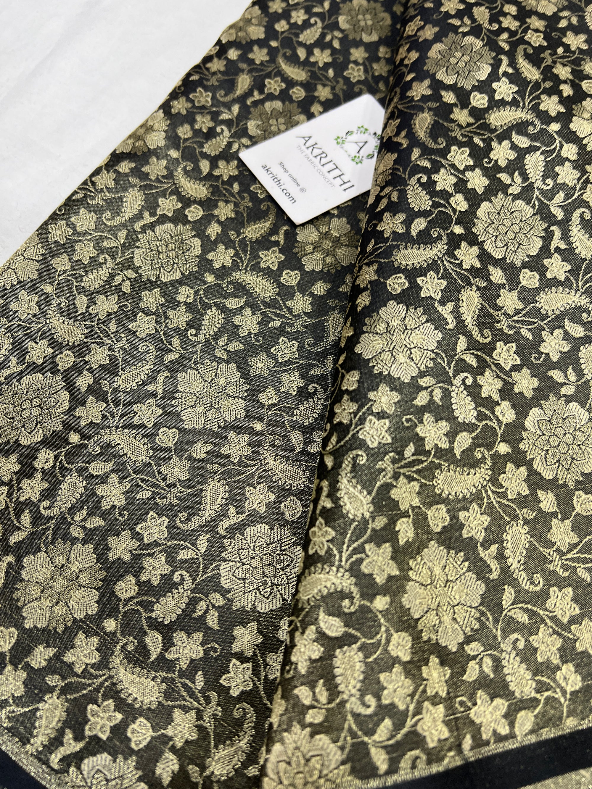 Pure tissue Banarasi brocade fabric
