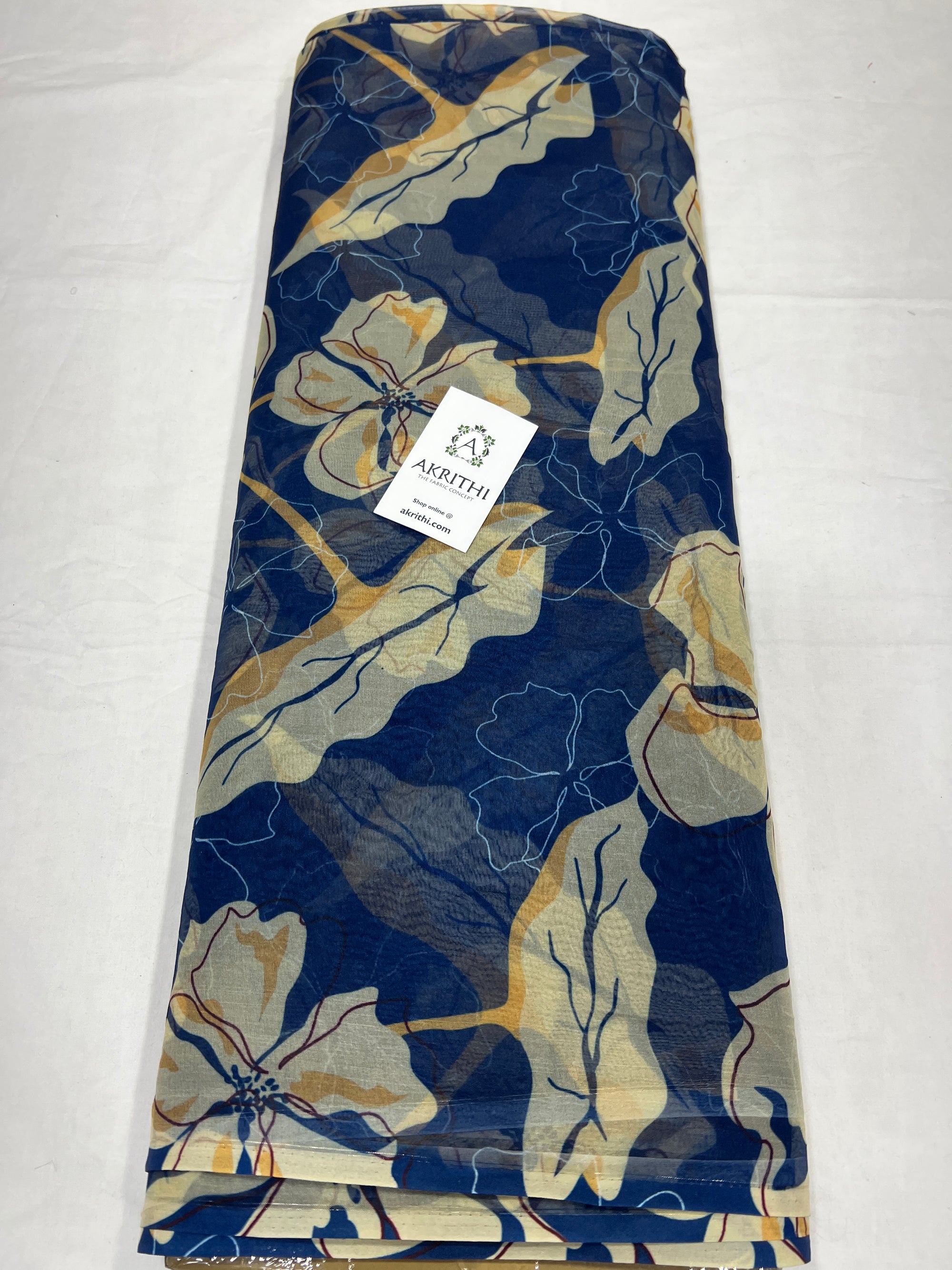 Digital floral Printed organza fabric