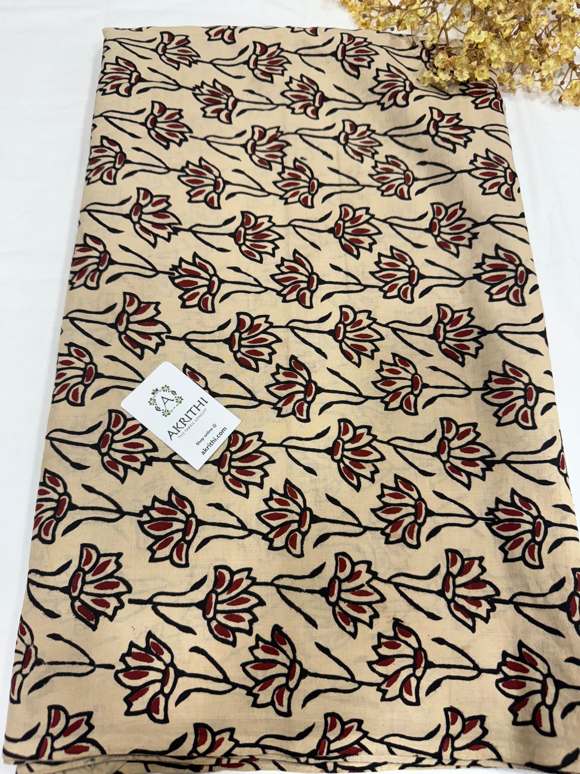 Hand block pure cotton fabric