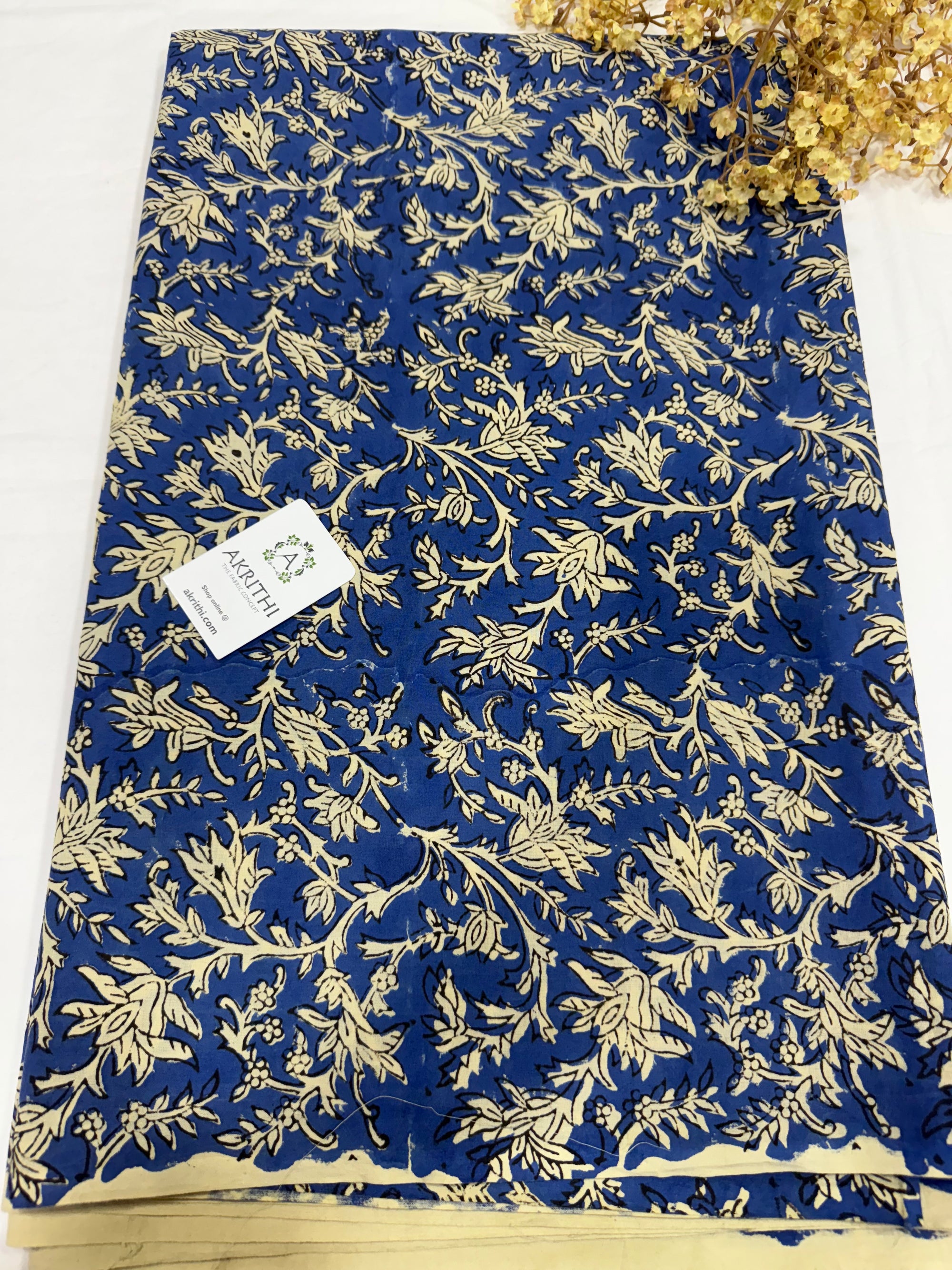 Hand block pure cotton fabric