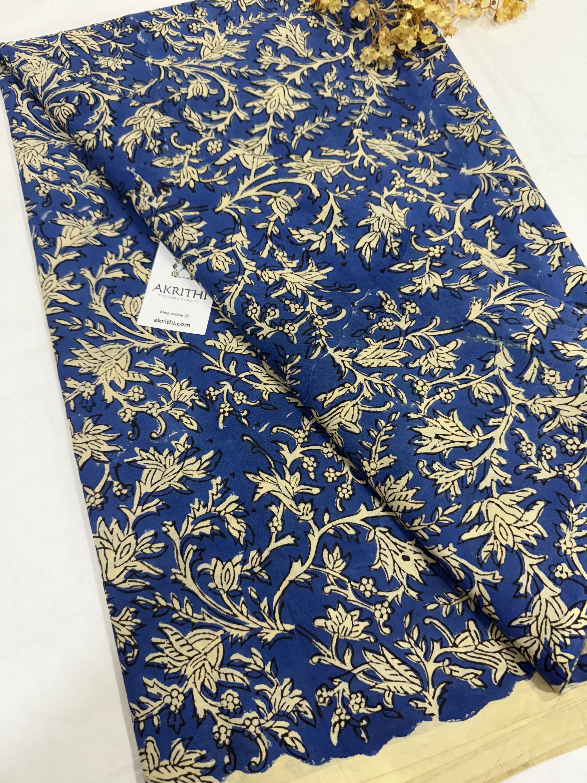 Hand block pure cotton fabric