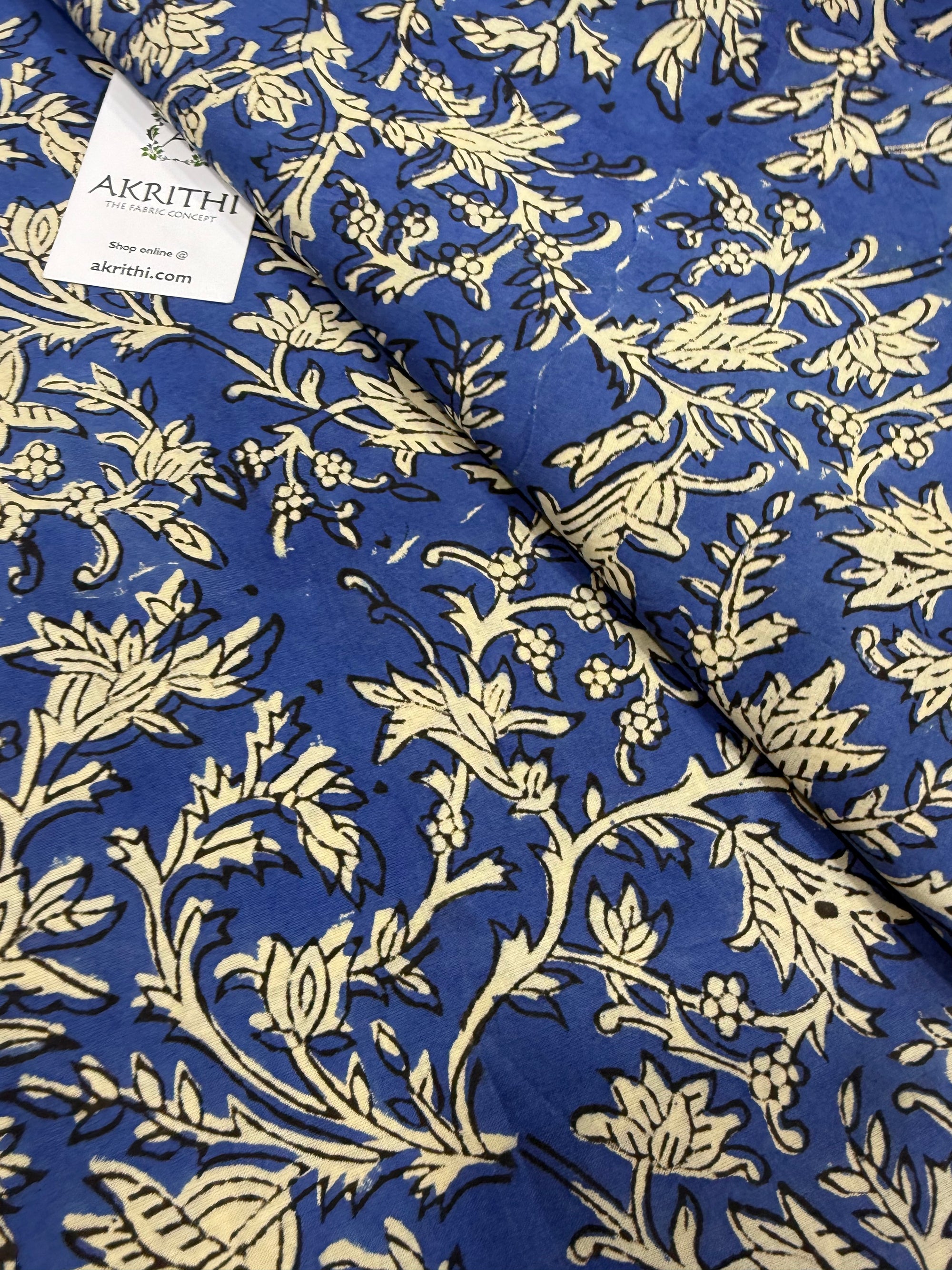 Hand block pure cotton fabric