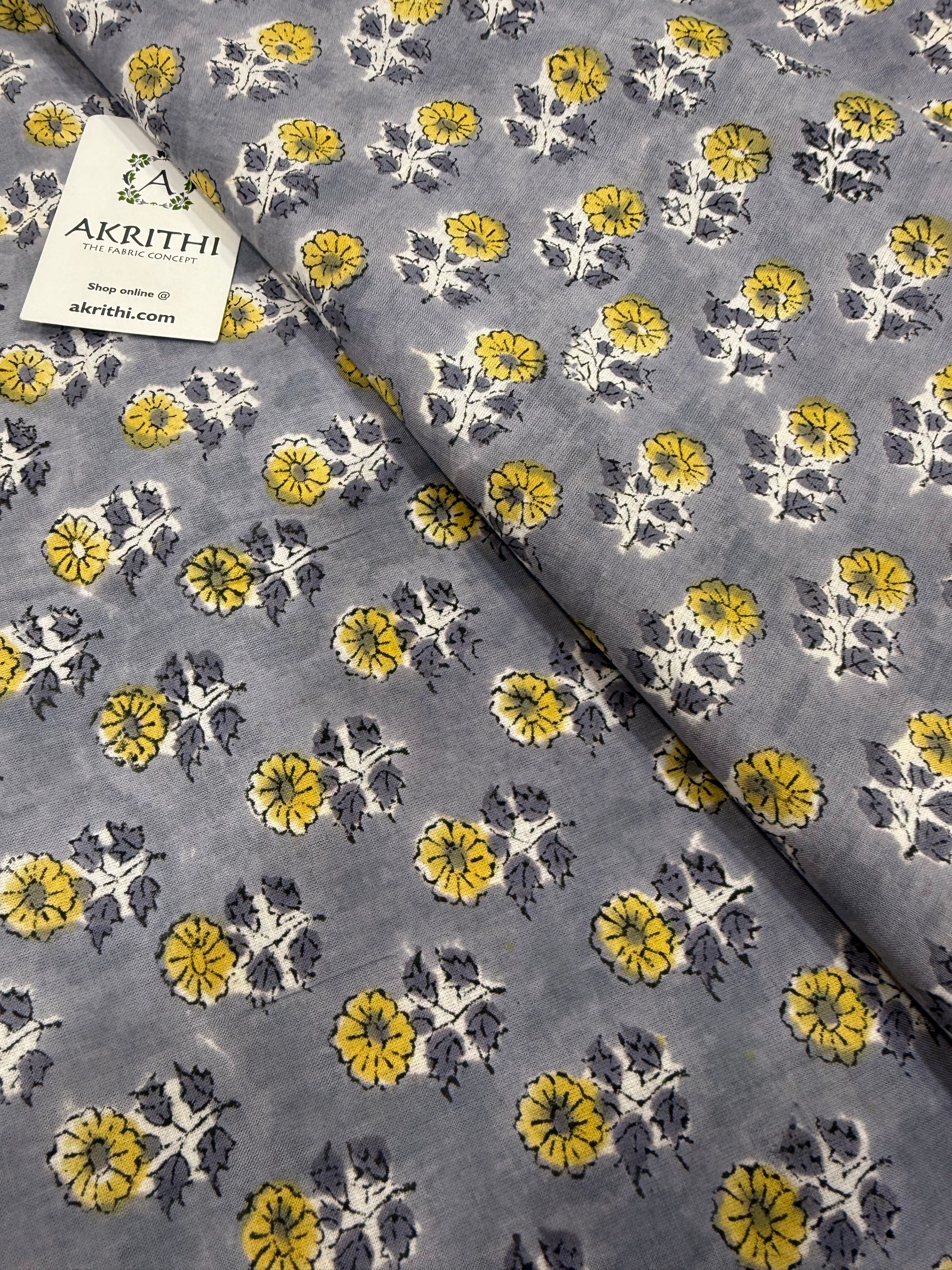 Hand block pure cotton fabric