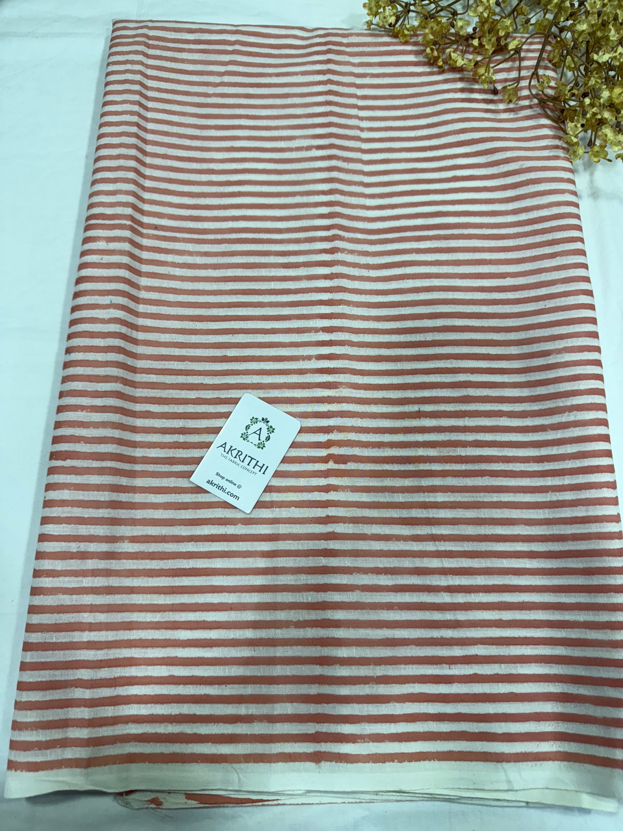 Hand block pure cotton fabric