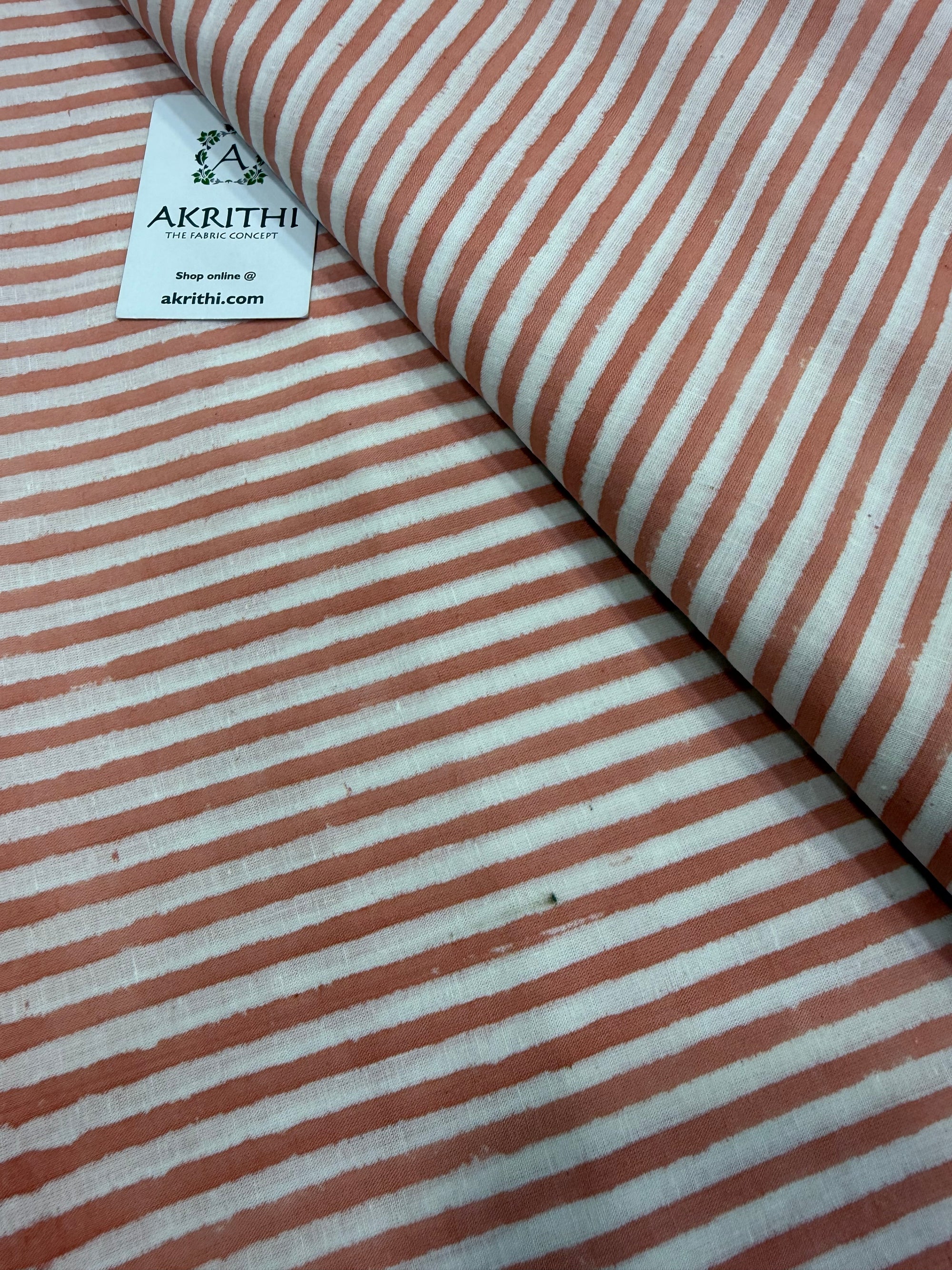 Hand block pure cotton fabric