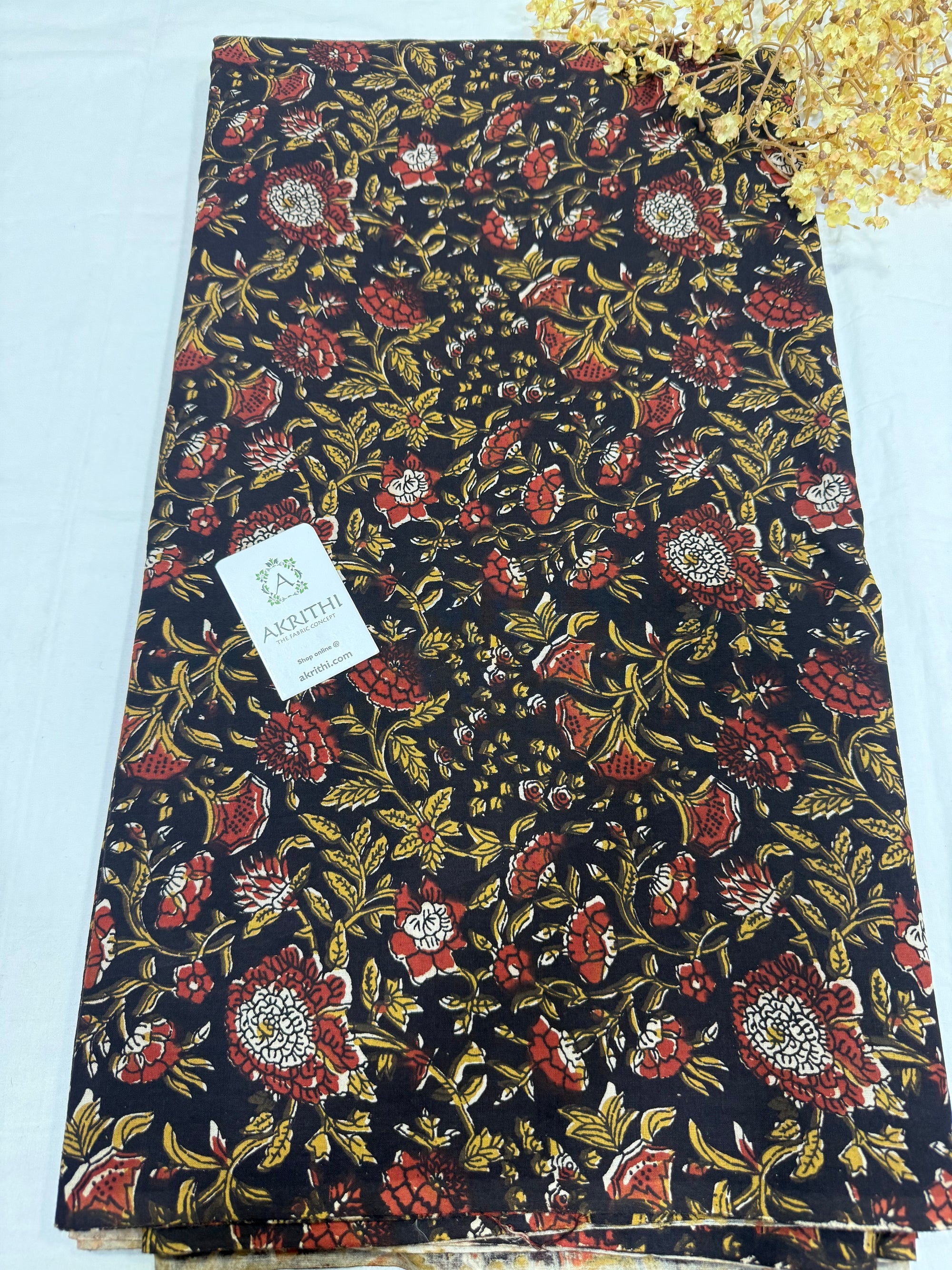Hand block pure cotton fabric