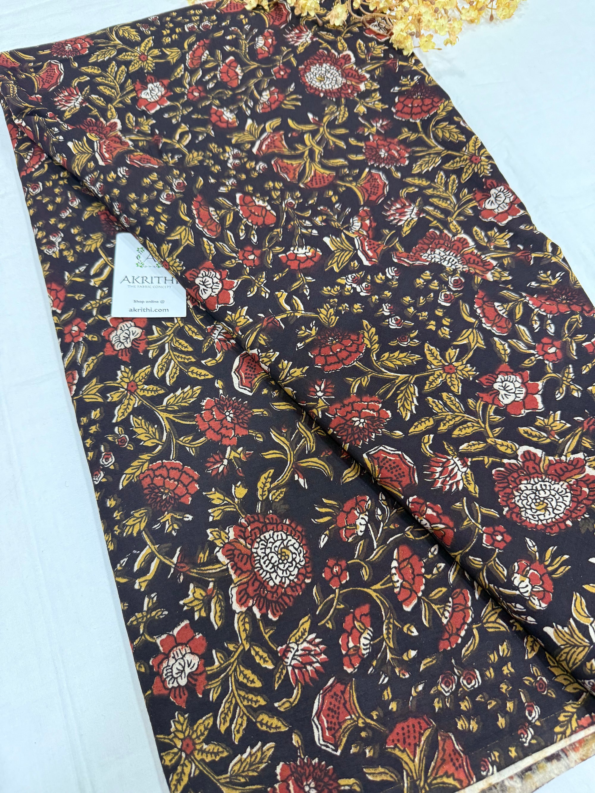 Hand block pure cotton fabric