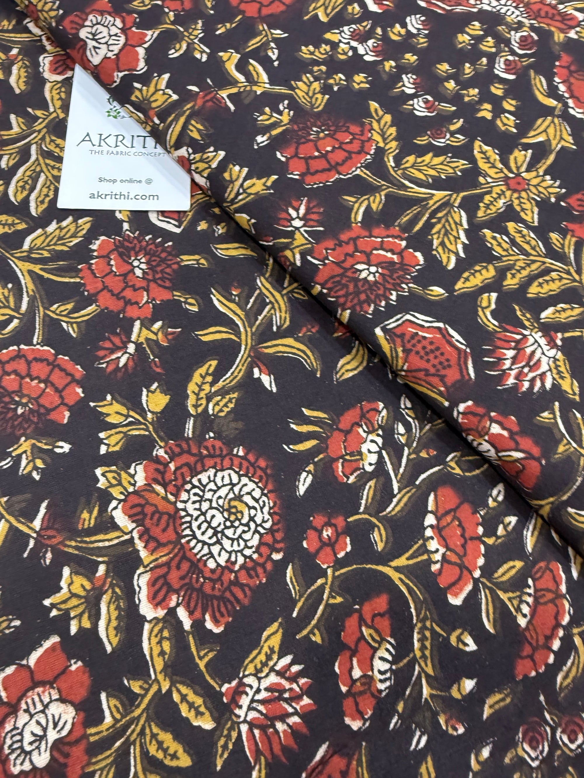 Hand block pure cotton fabric