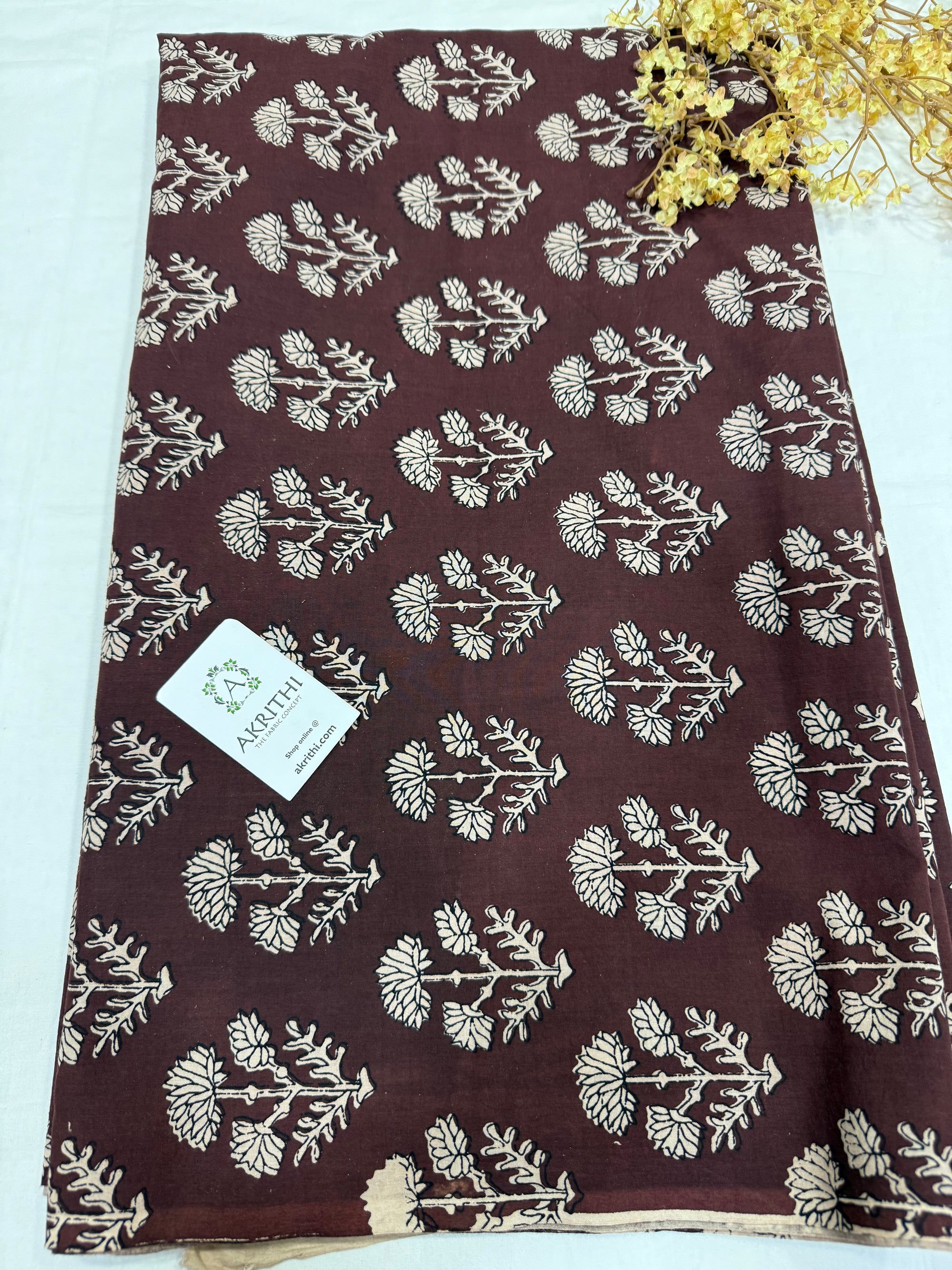 Hand block pure cotton fabric
