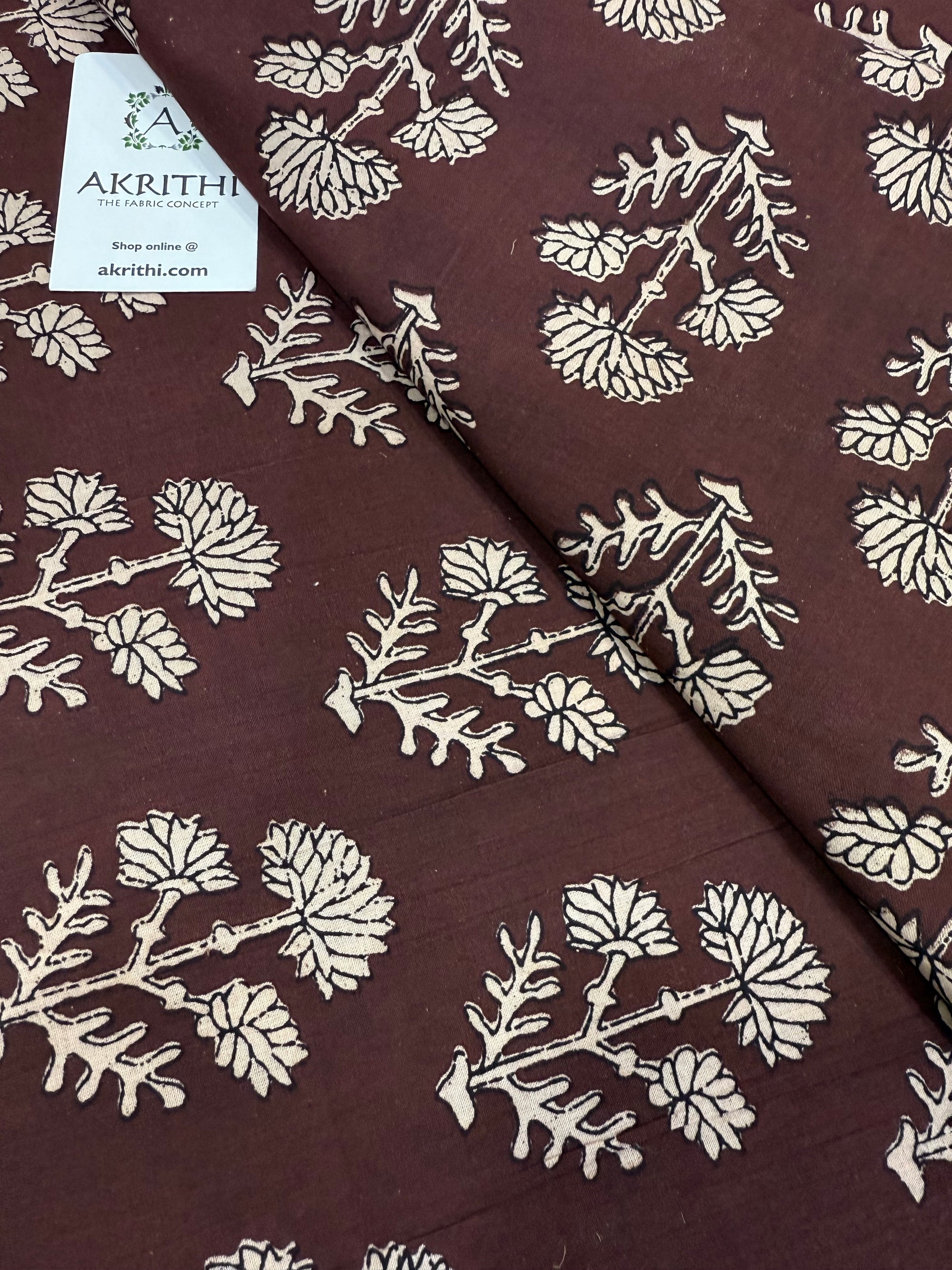 Hand block pure cotton fabric
