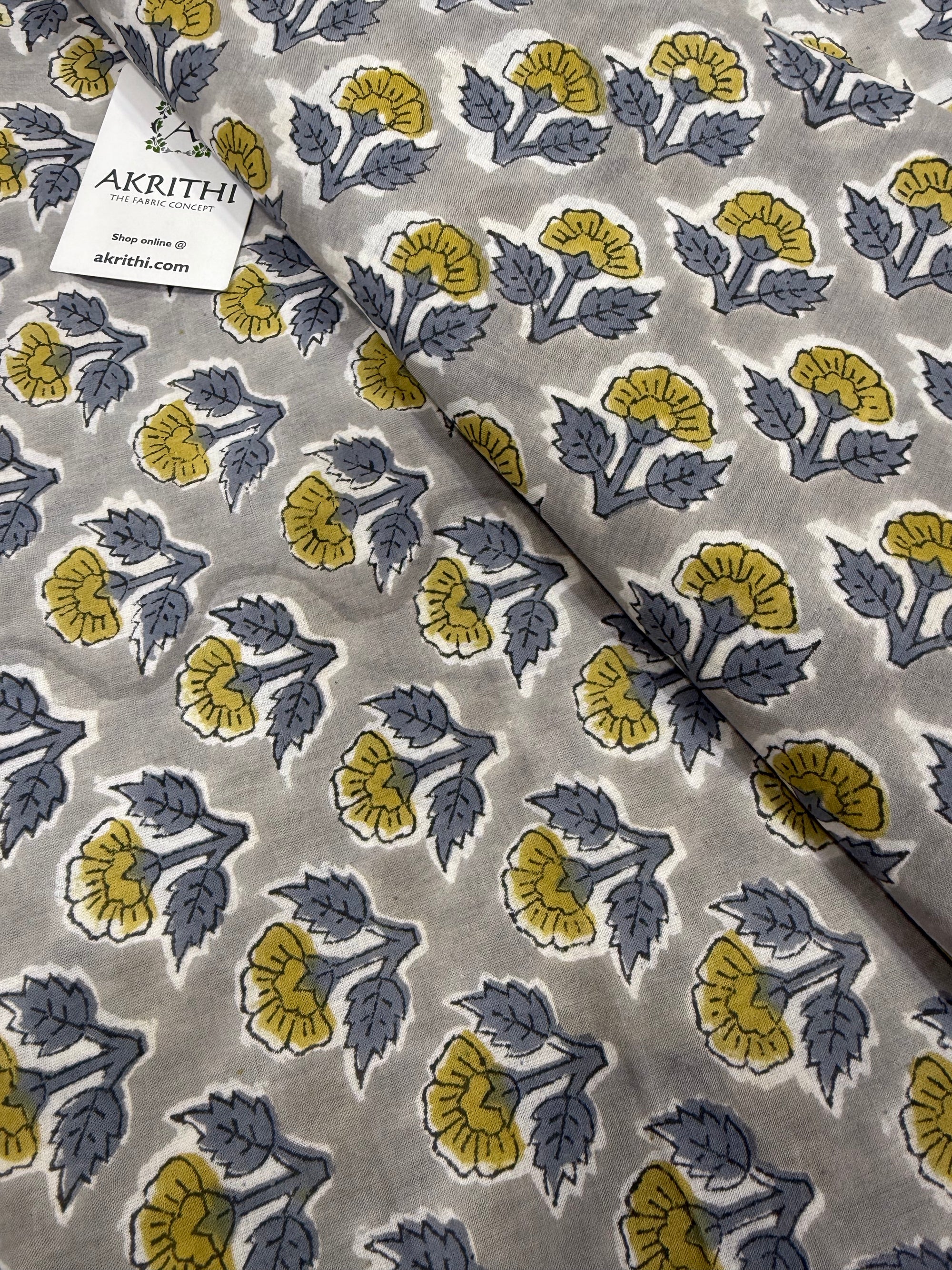 Hand block pure cotton fabric