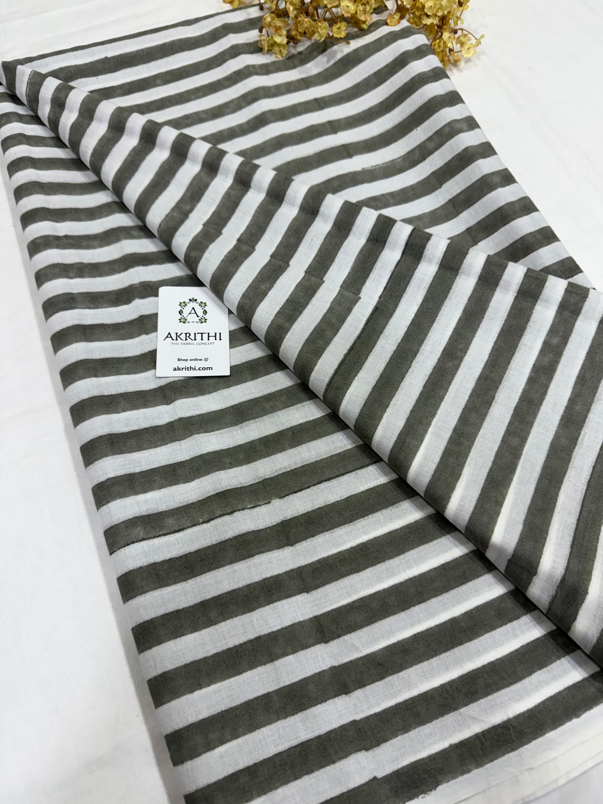 Hand block pure cotton fabric