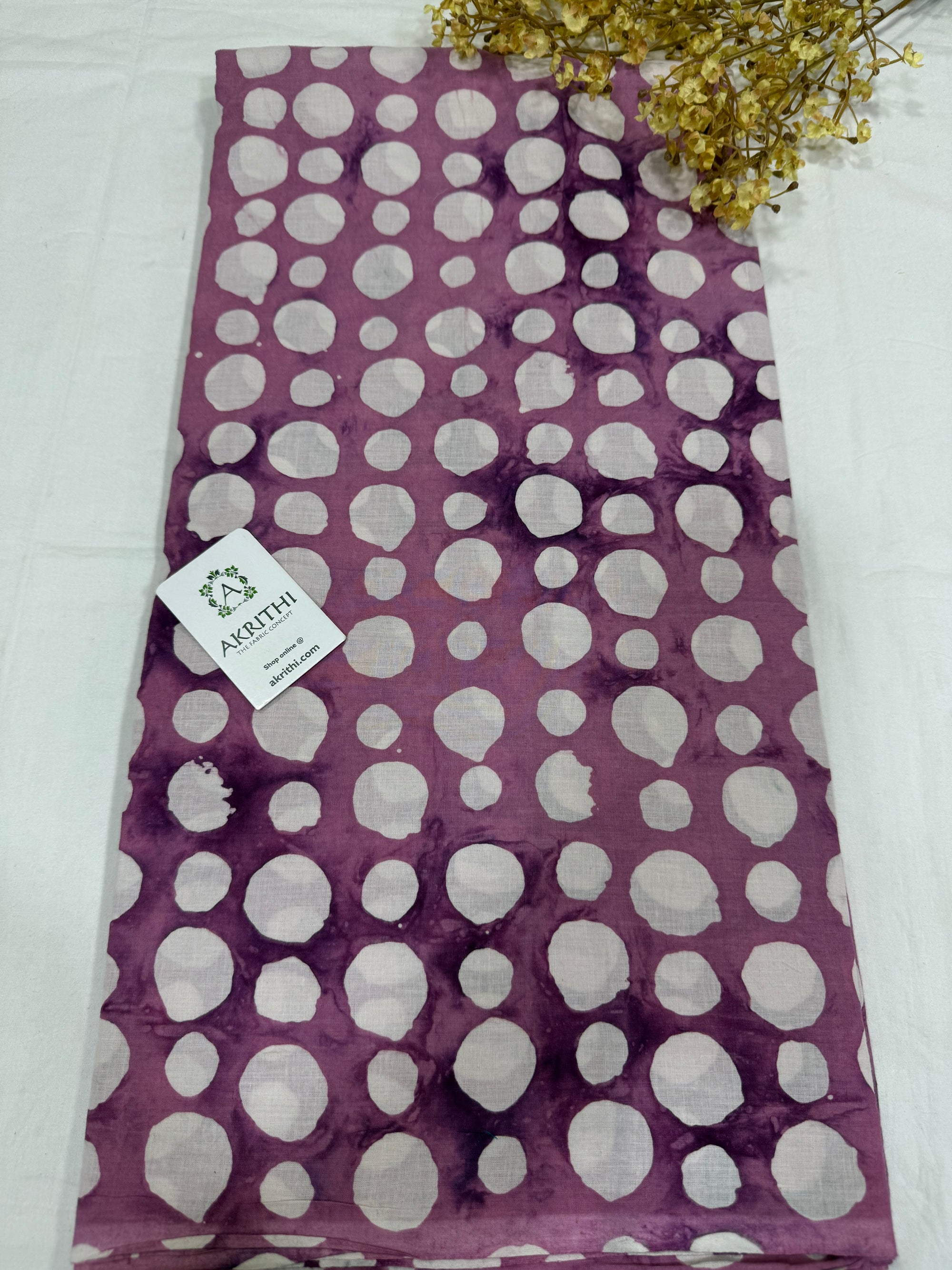Hand block pure cotton fabric