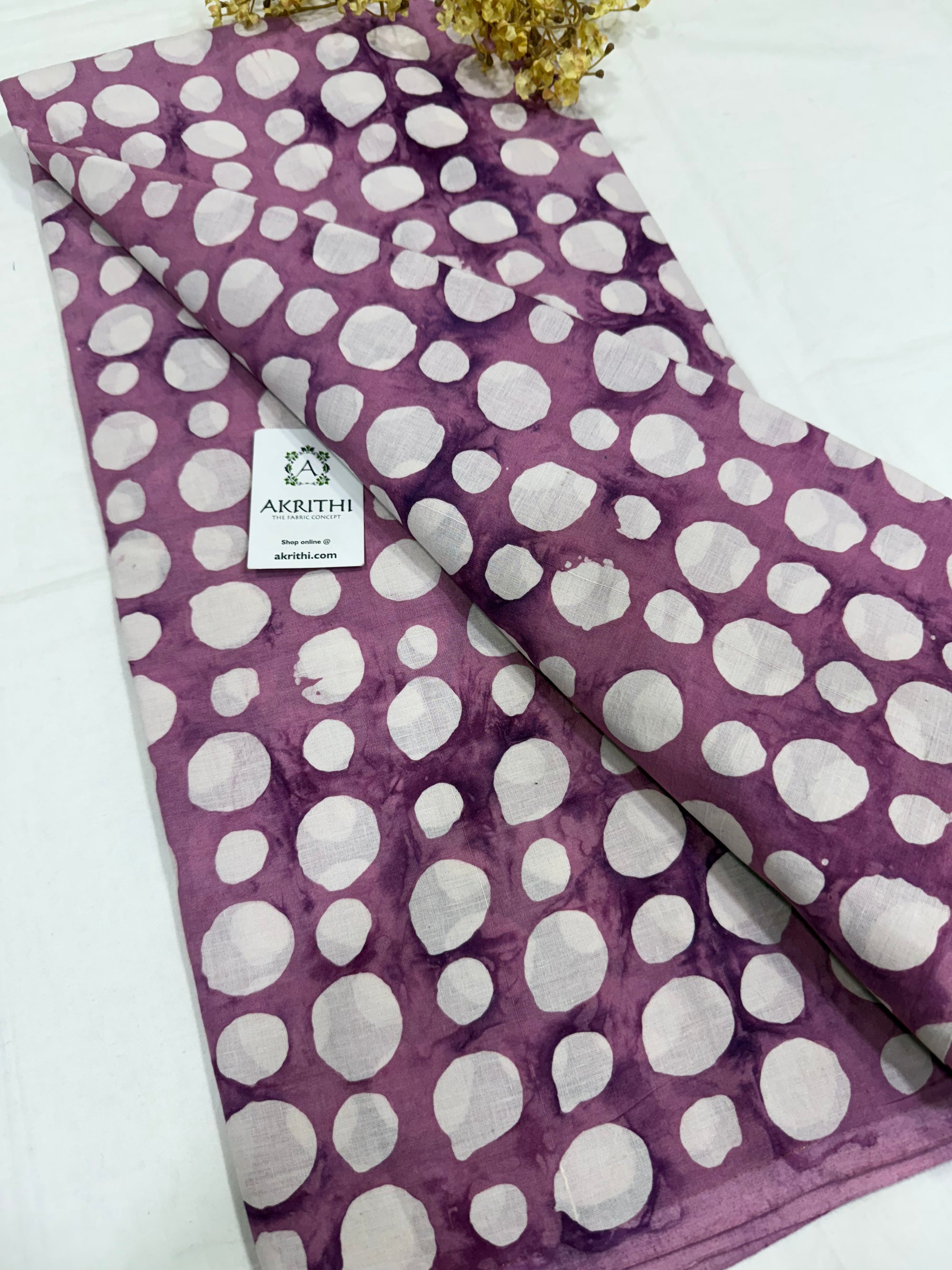 Hand block pure cotton fabric
