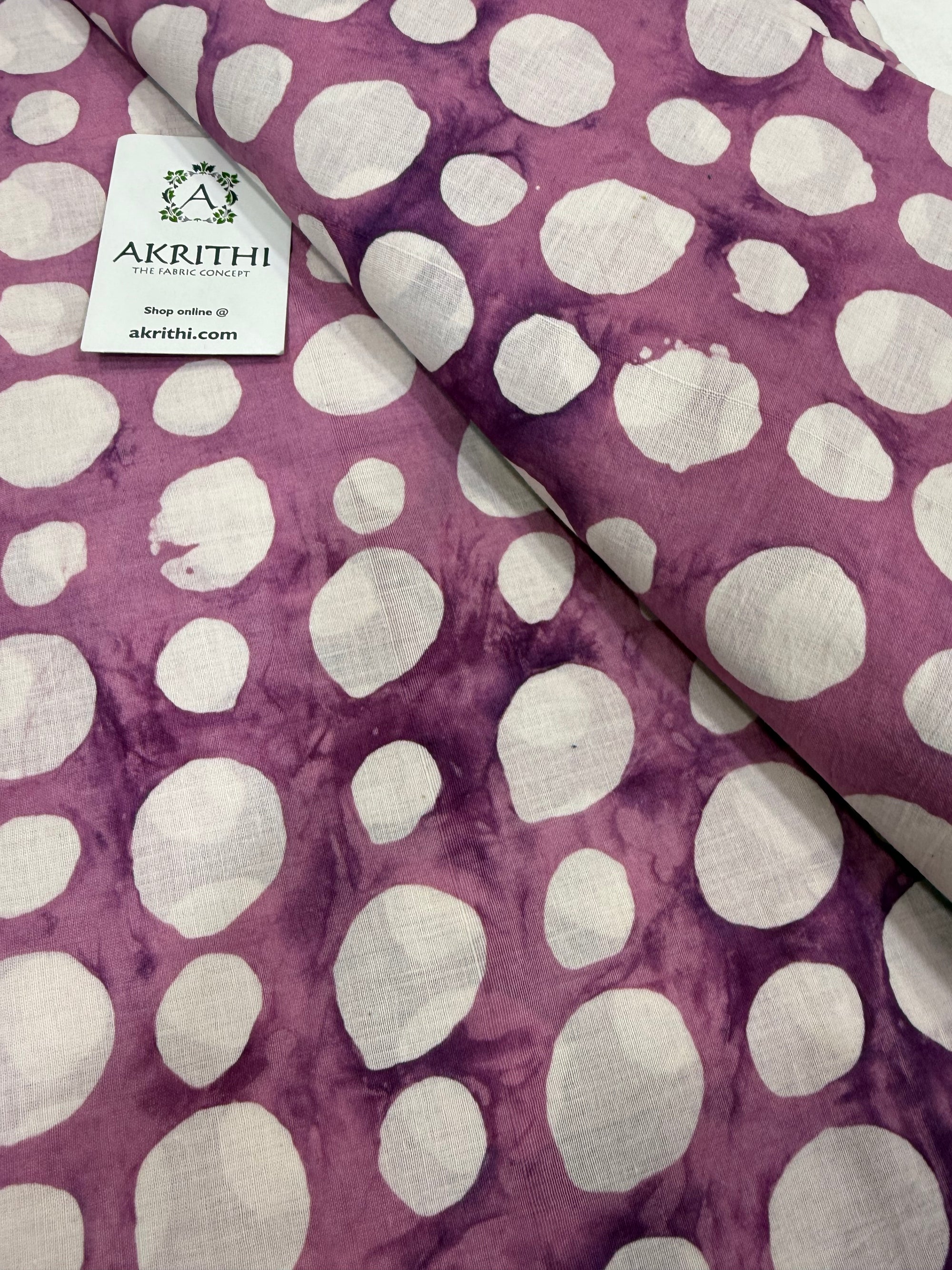 Hand block pure cotton fabric