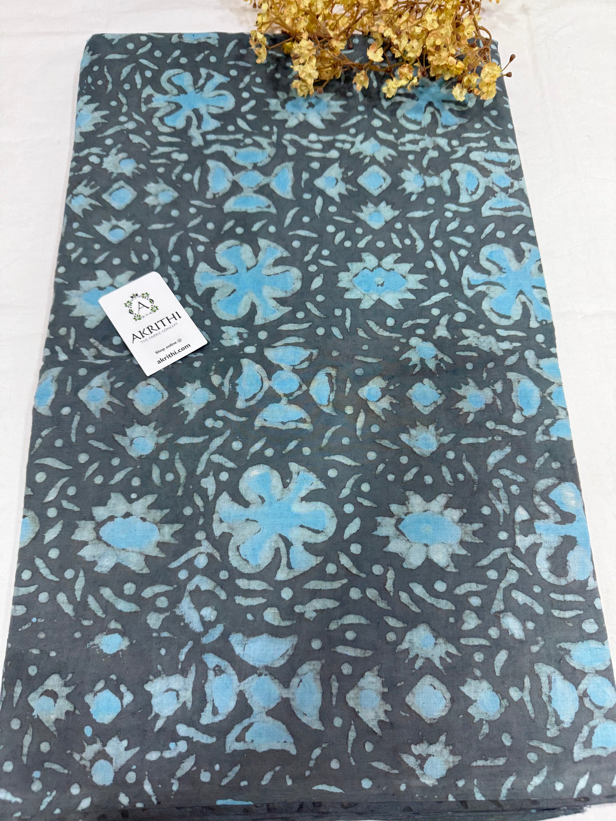 Hand block pure cotton fabric