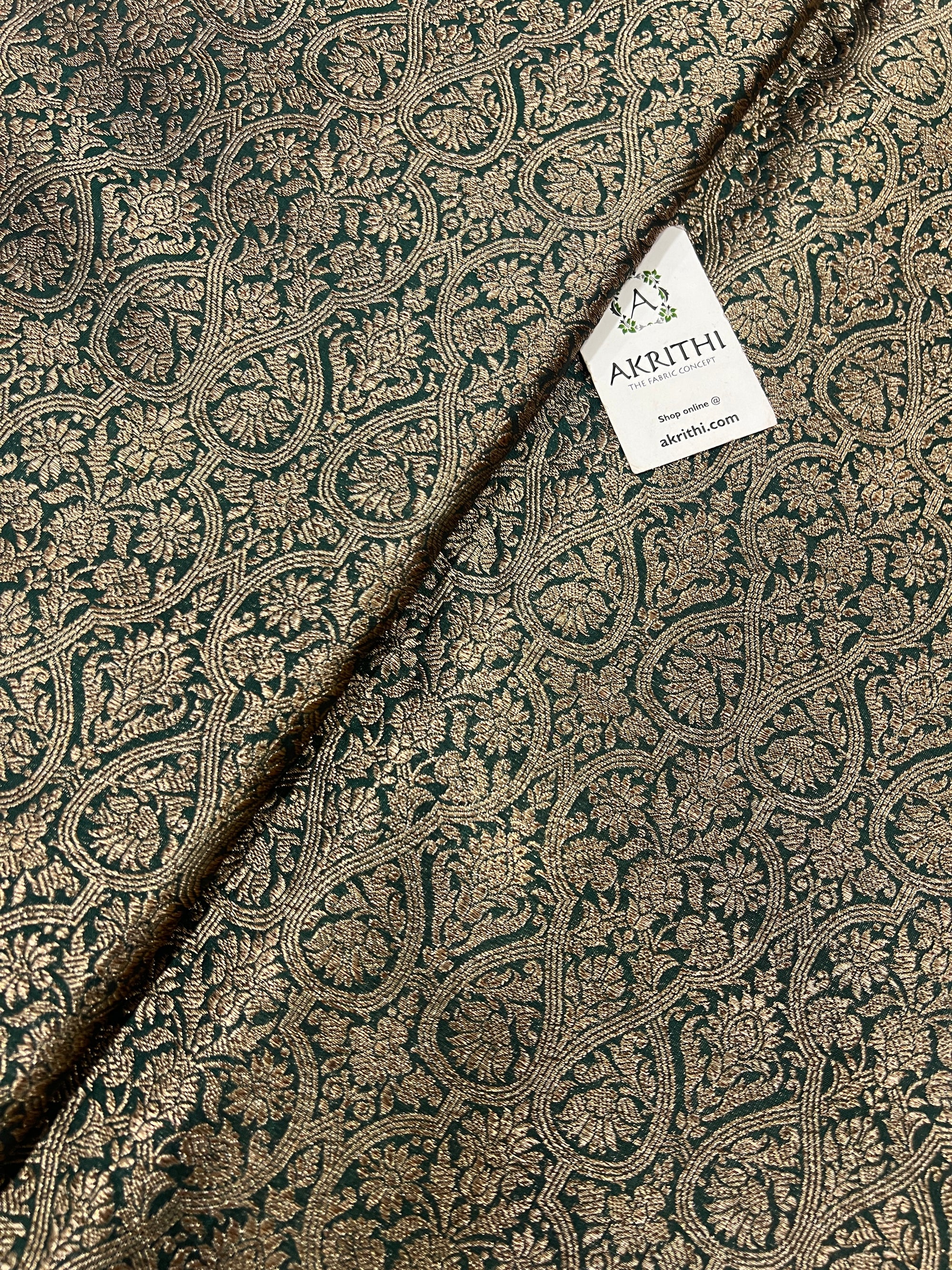 Pure silk Handloom Banarasi brocade fabric