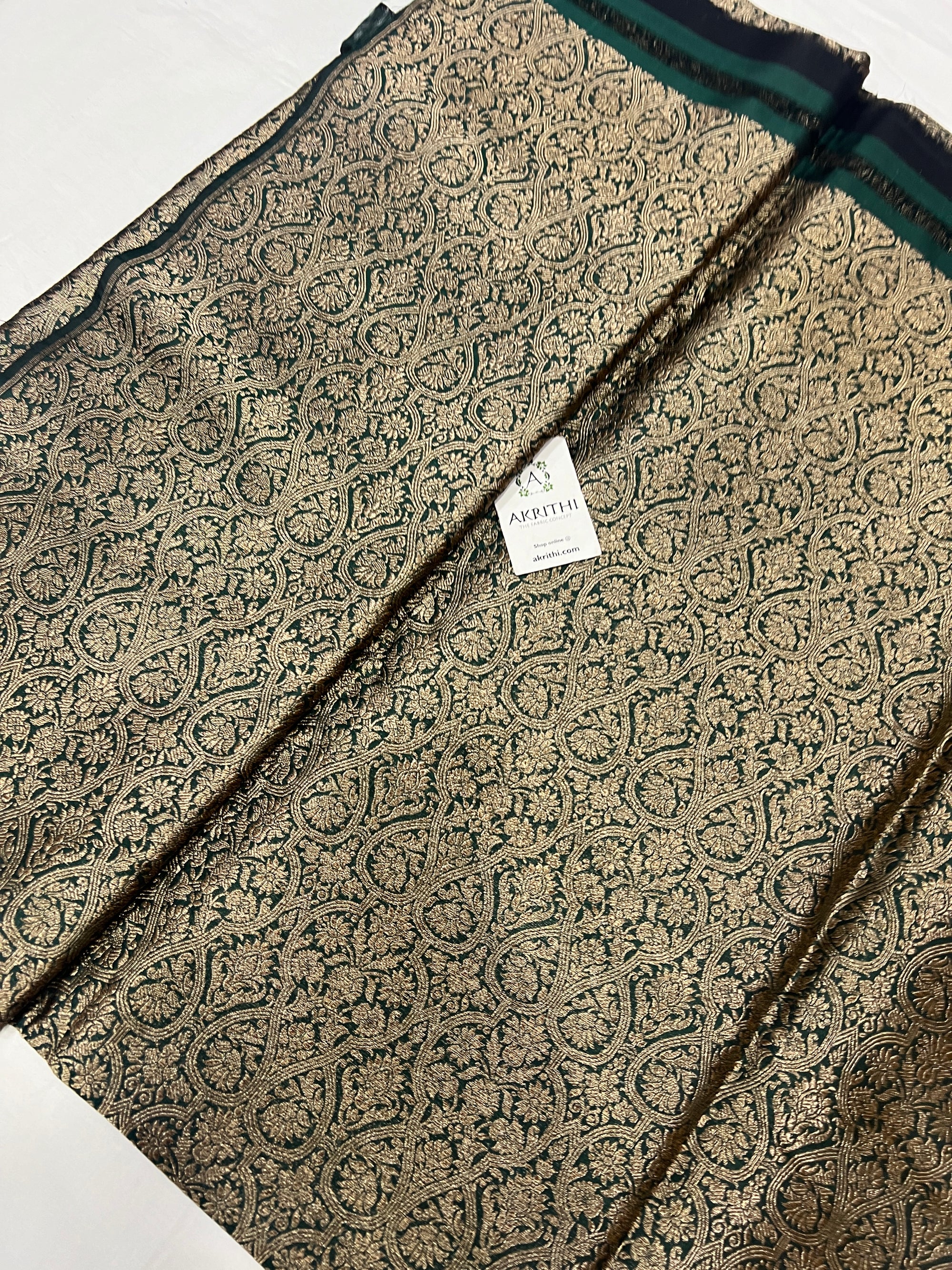 Pure silk Handloom Banarasi brocade fabric