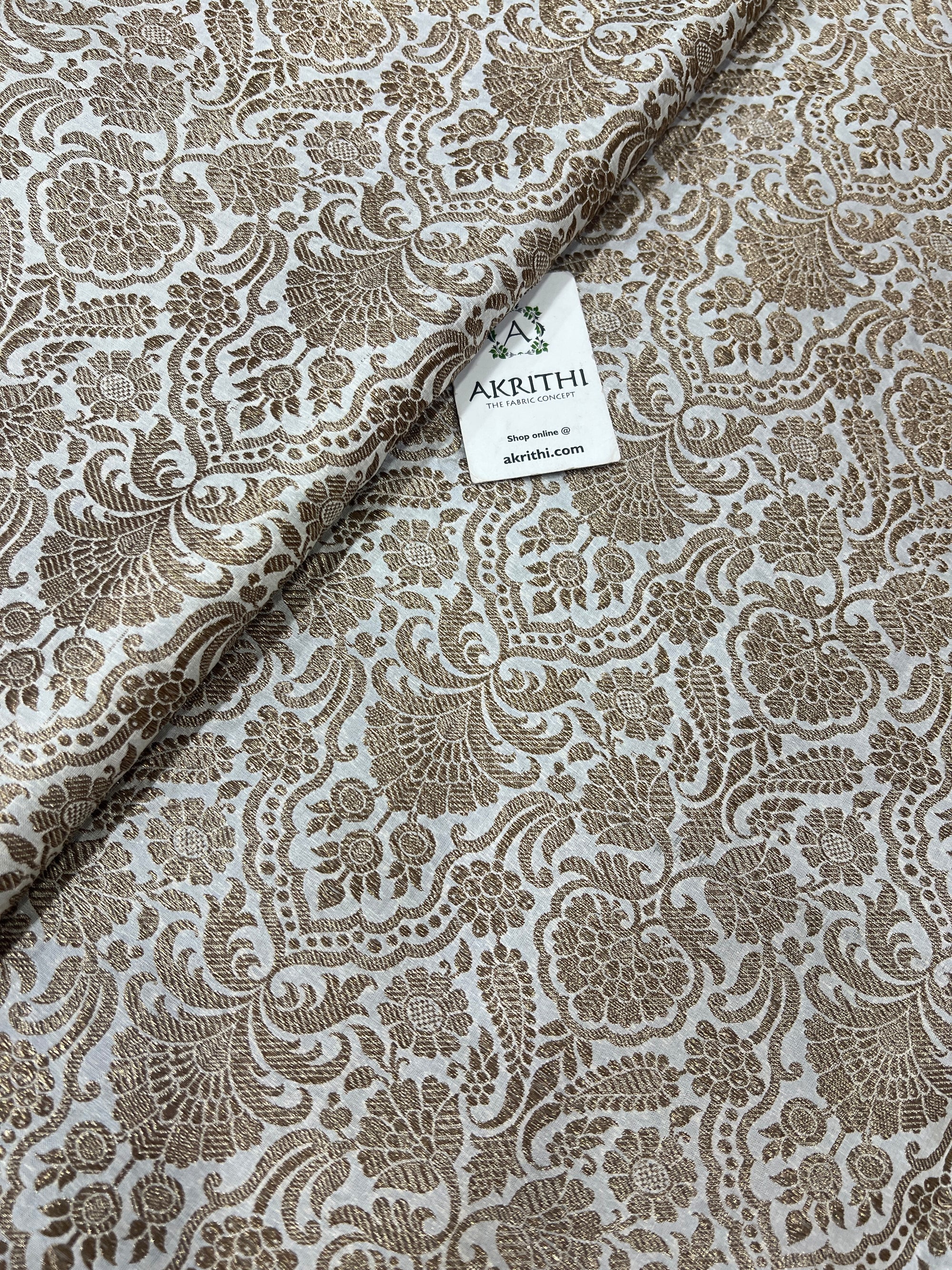 Pure silk Handloom Banarasi brocade fabric
