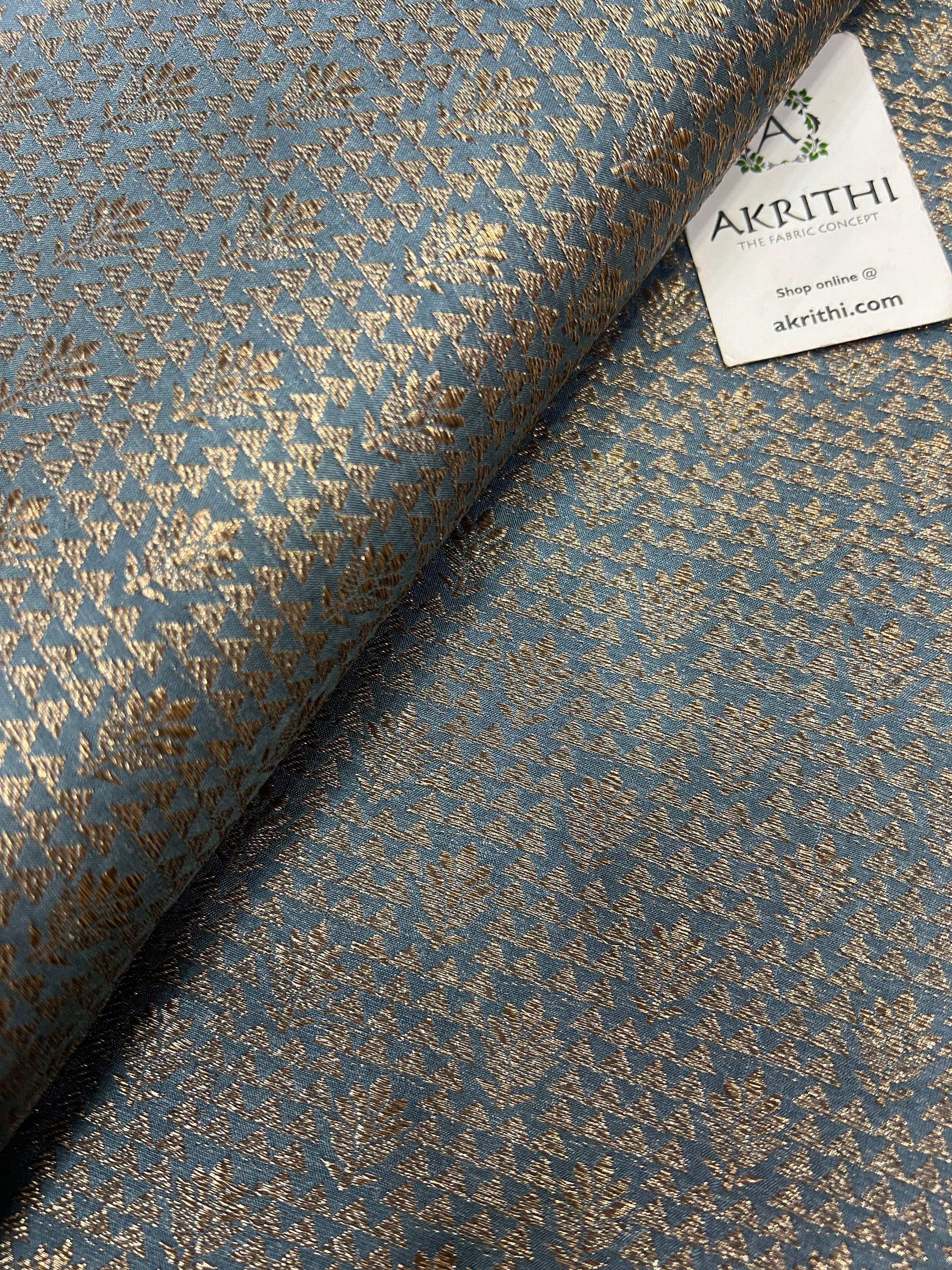 Pure silk Handloom Banarasi brocade fabric