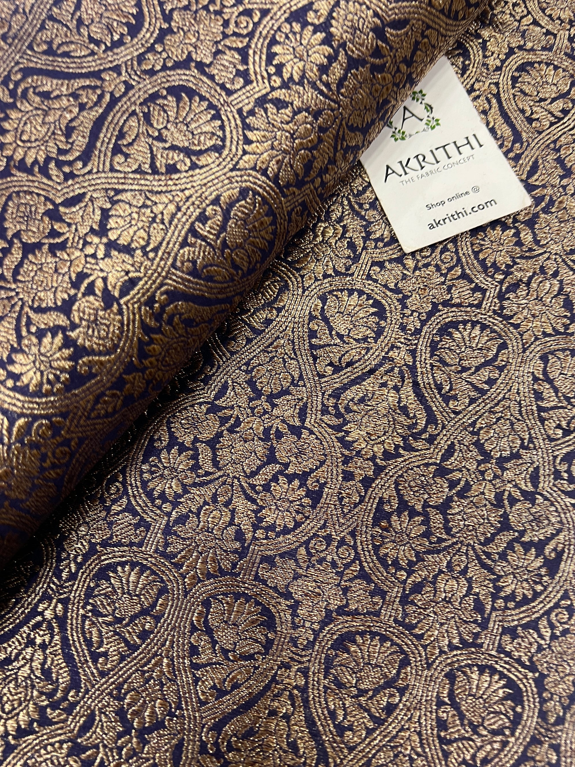 Pure silk Handloom Banarasi brocade fabric