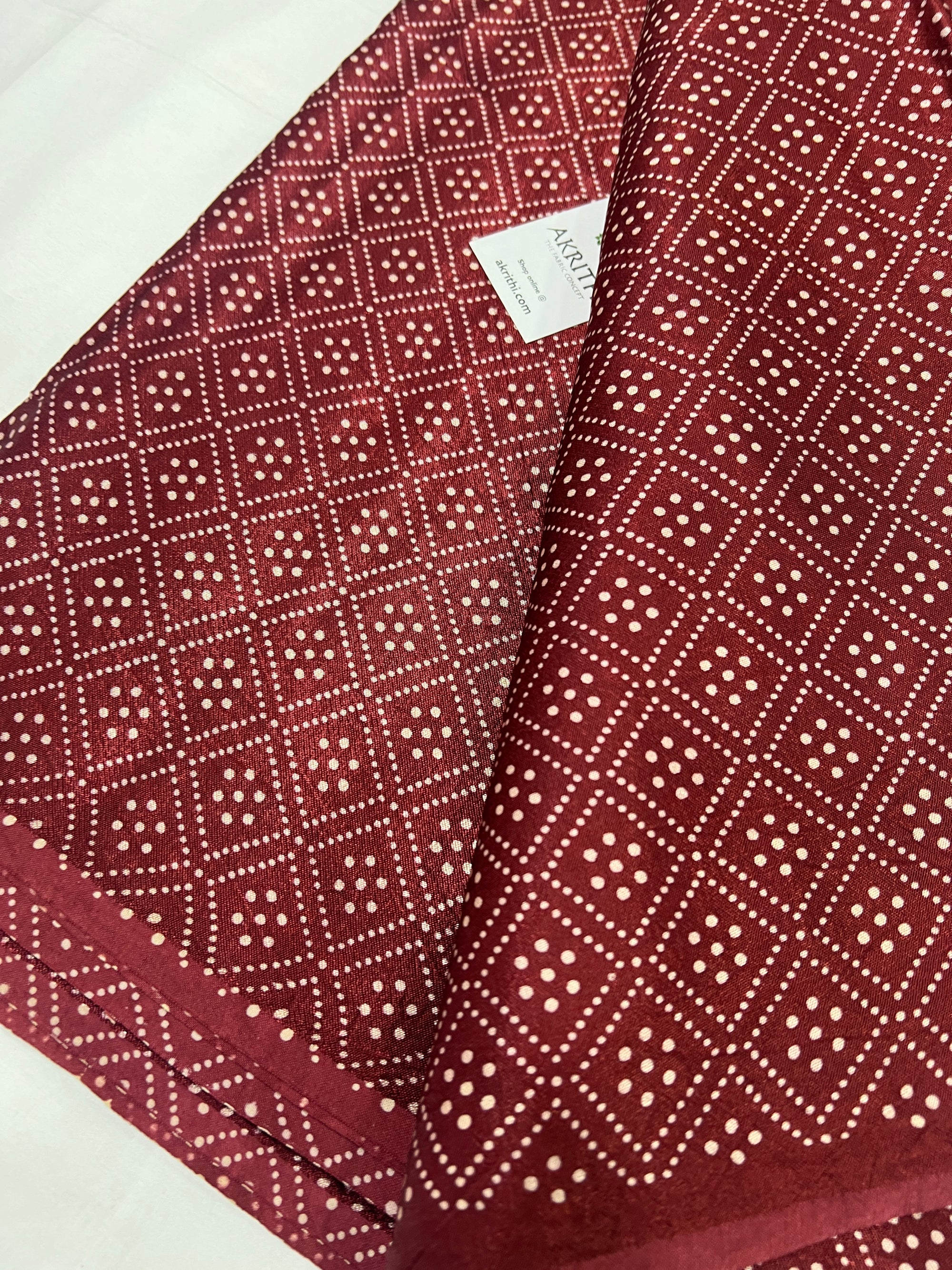 Printed mashru fabric
