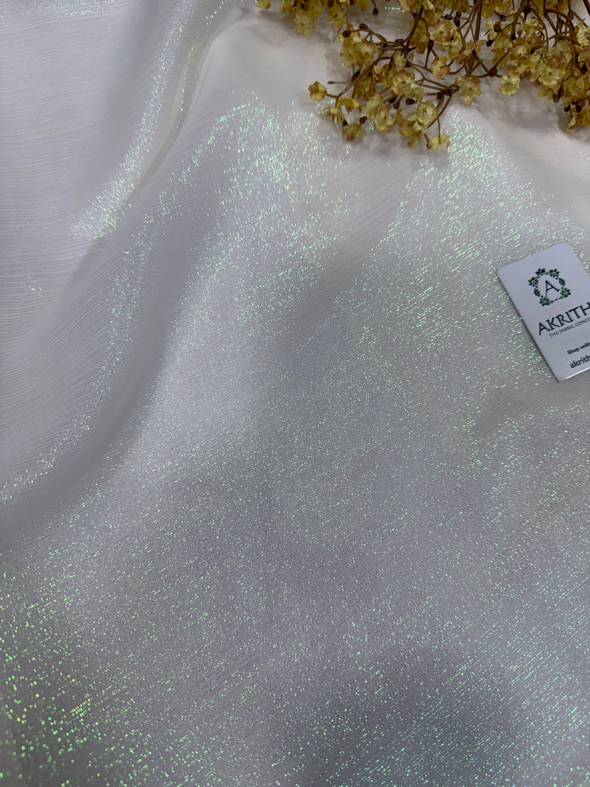 Dyeable Pure silk lurex chiffon fabric