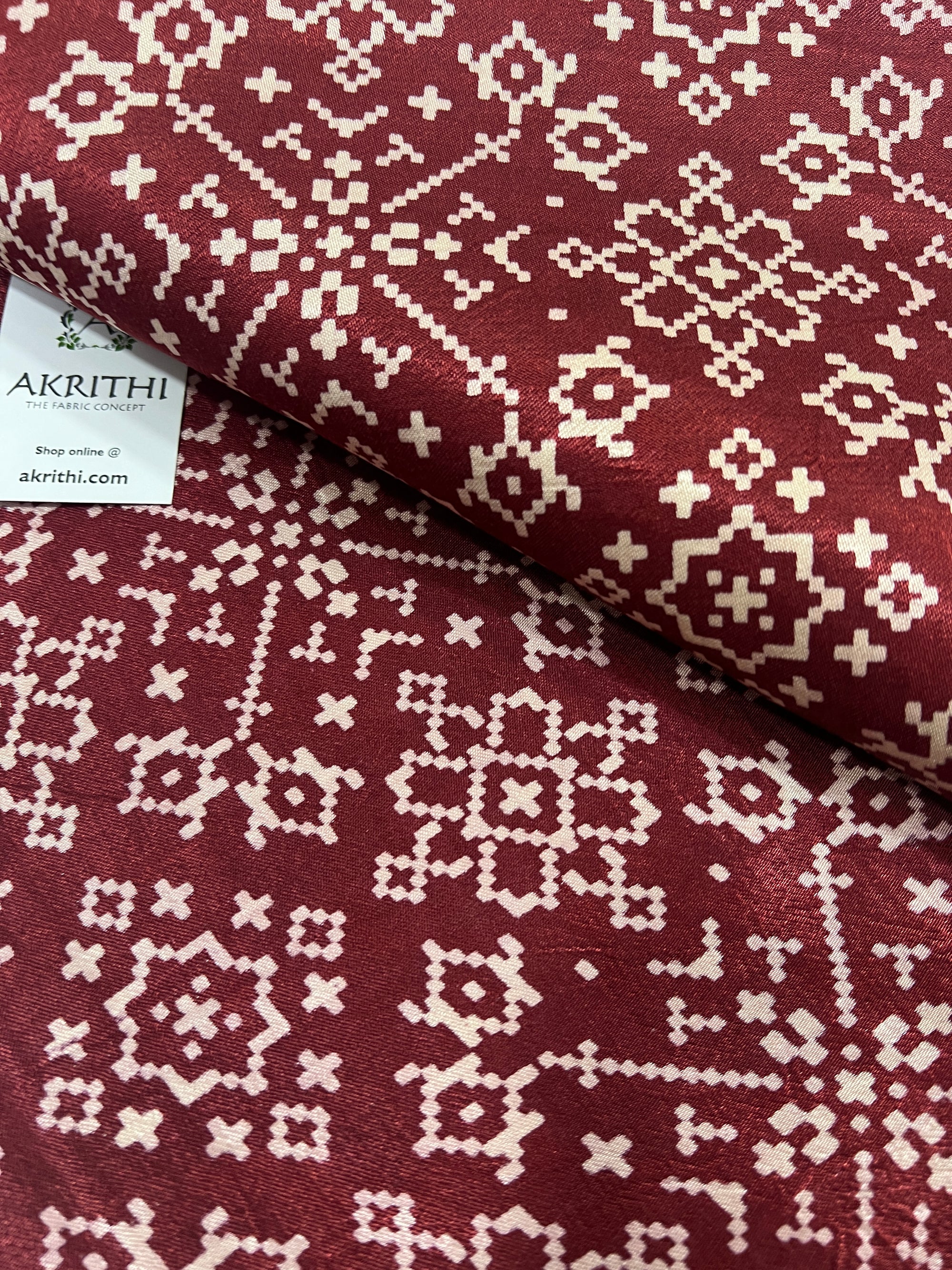 Printed mashru fabric