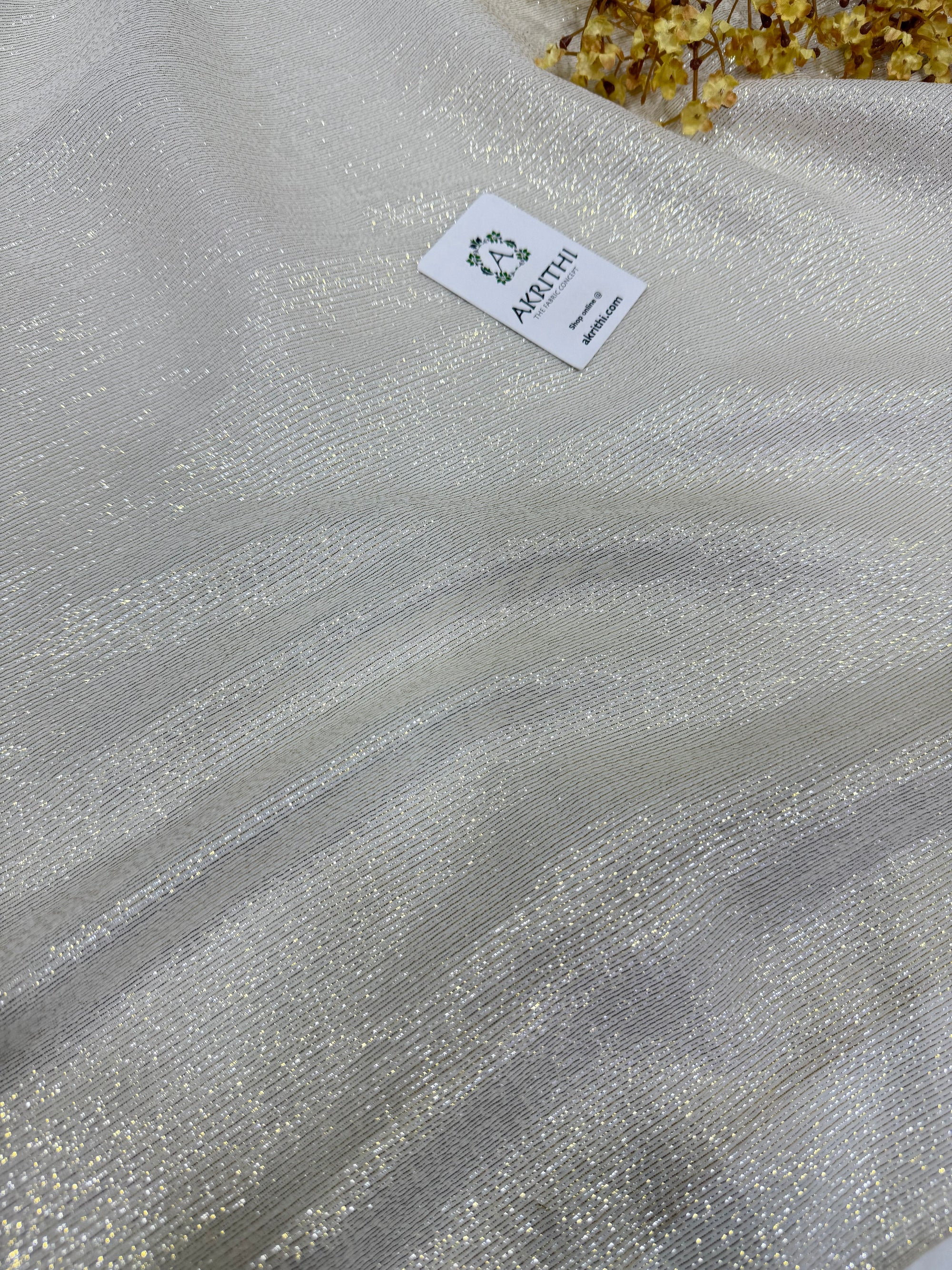 Dyeable Pure silk lurex chiffon fabric