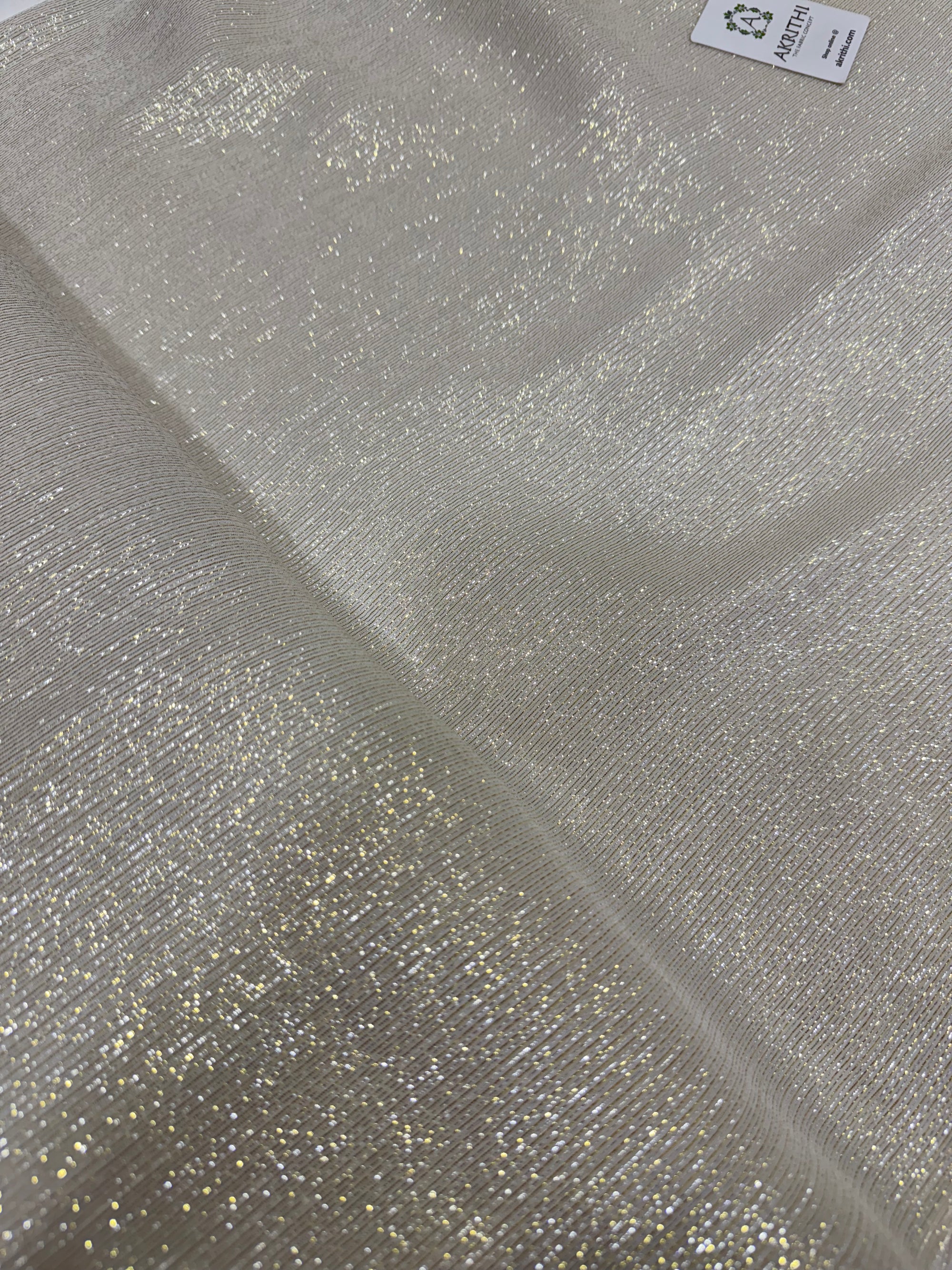 Dyeable Pure silk lurex chiffon fabric