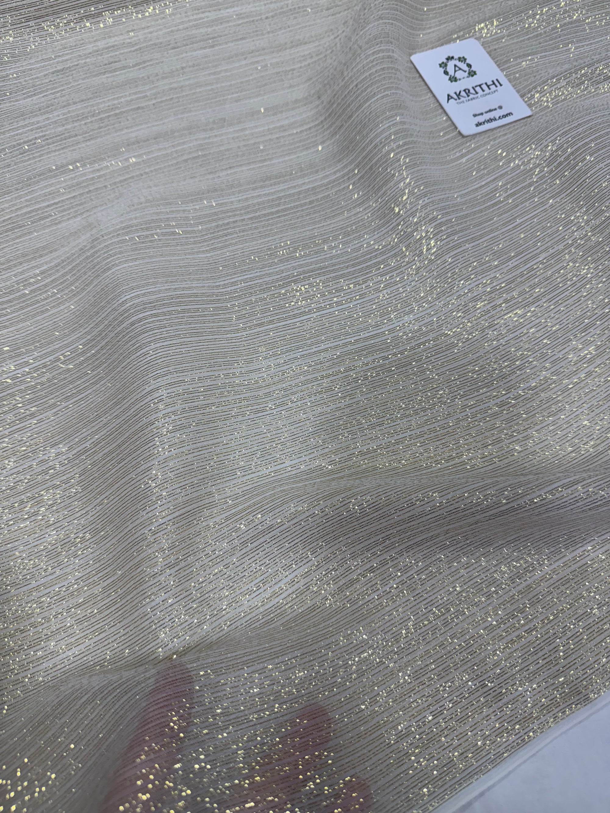 Dyeable Pure silk lurex chiffon fabric