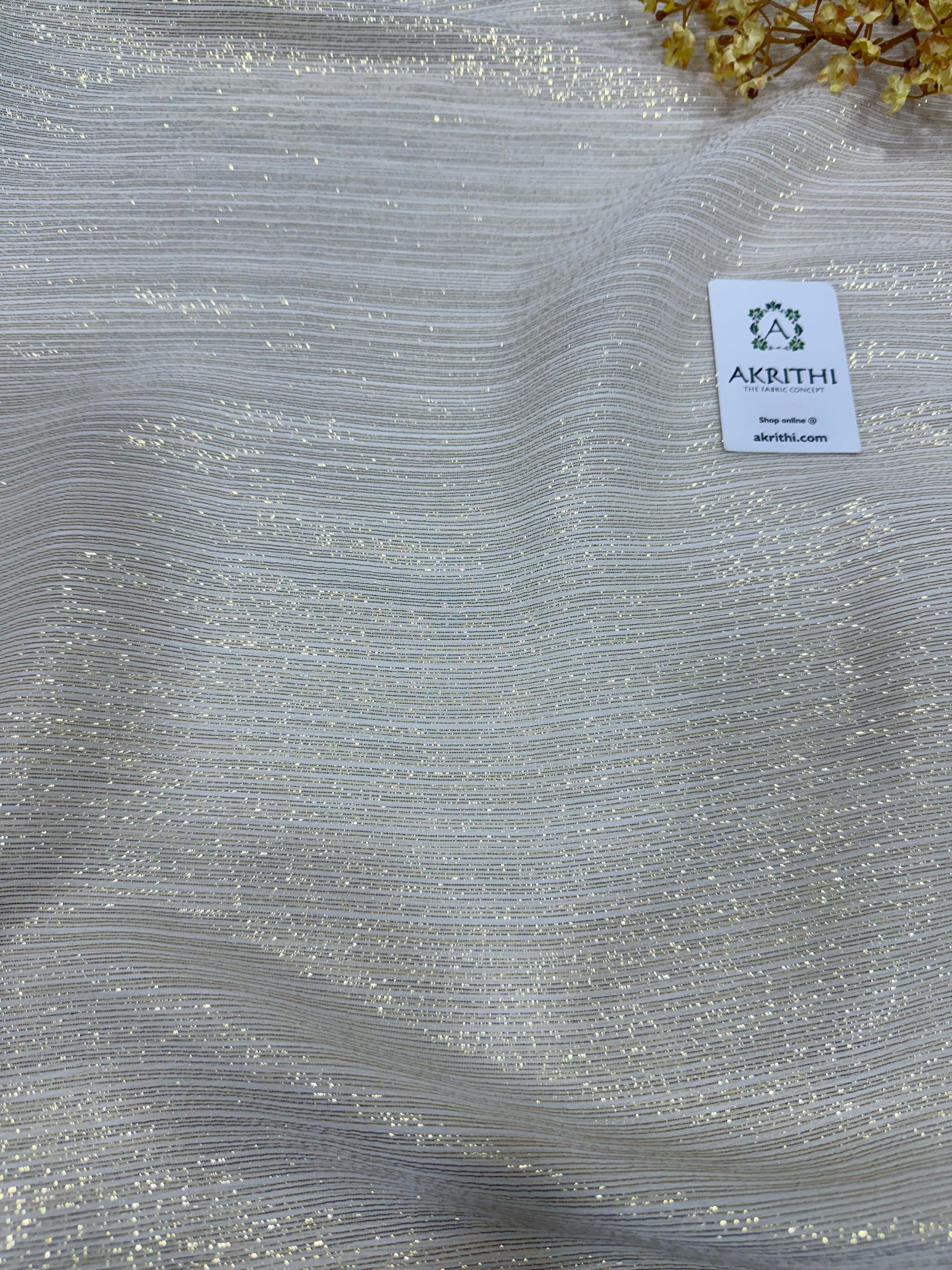 Dyeable Pure silk lurex chiffon fabric
