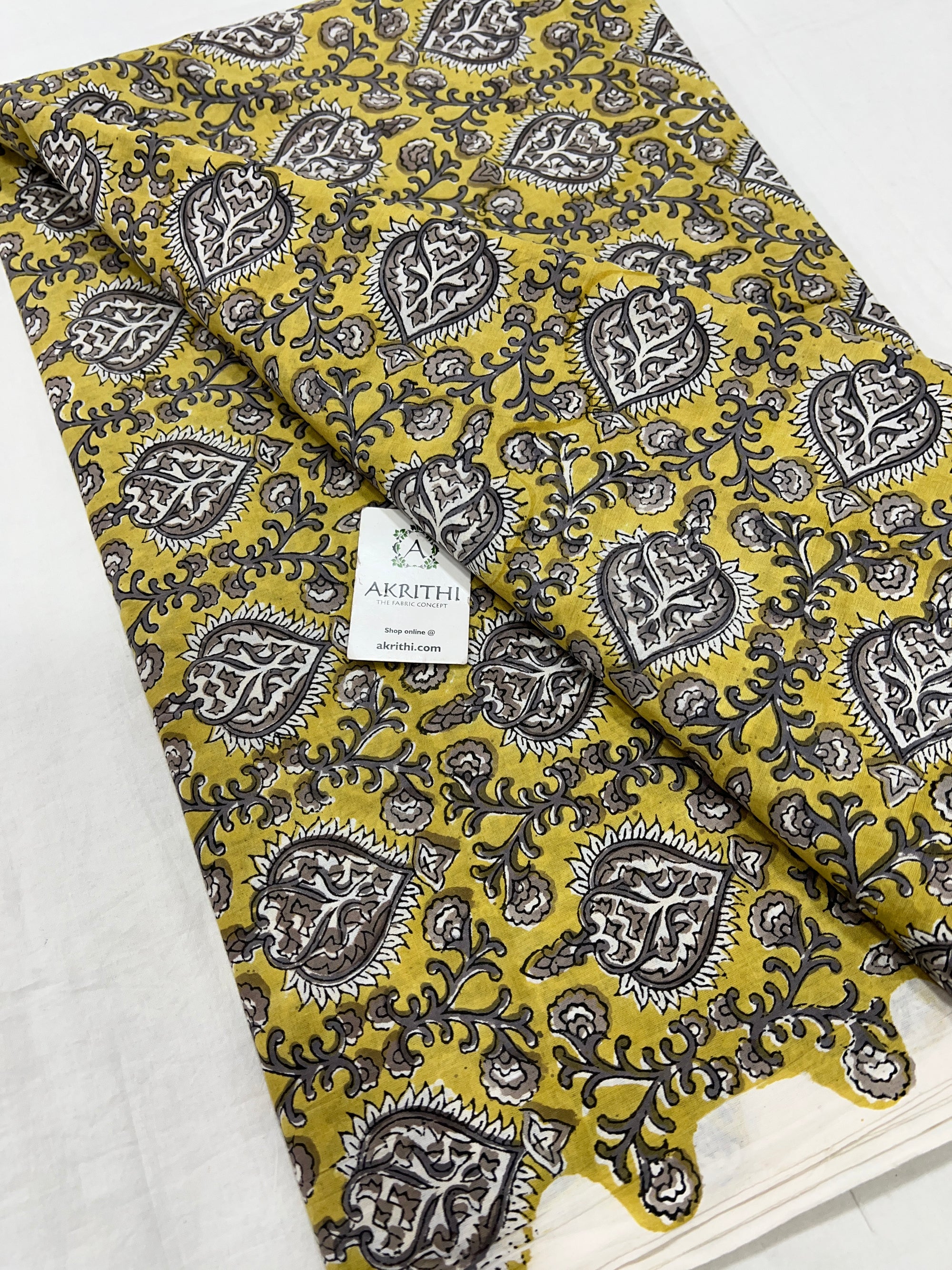 Hand block Printed pure cotton fabric