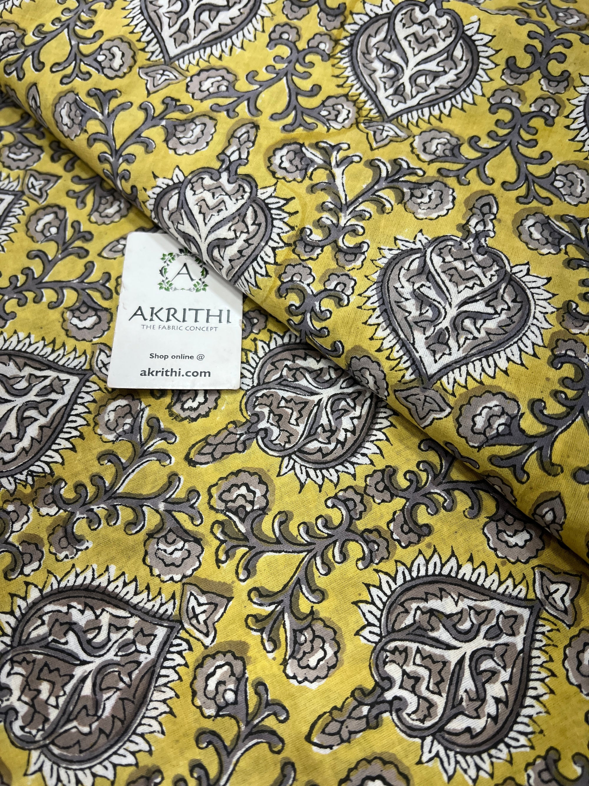 Hand block Printed pure cotton fabric