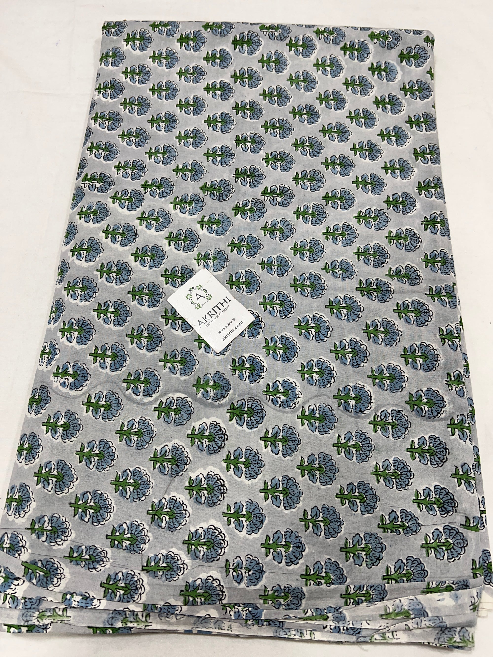 Hand block Printed pure cotton fabric
