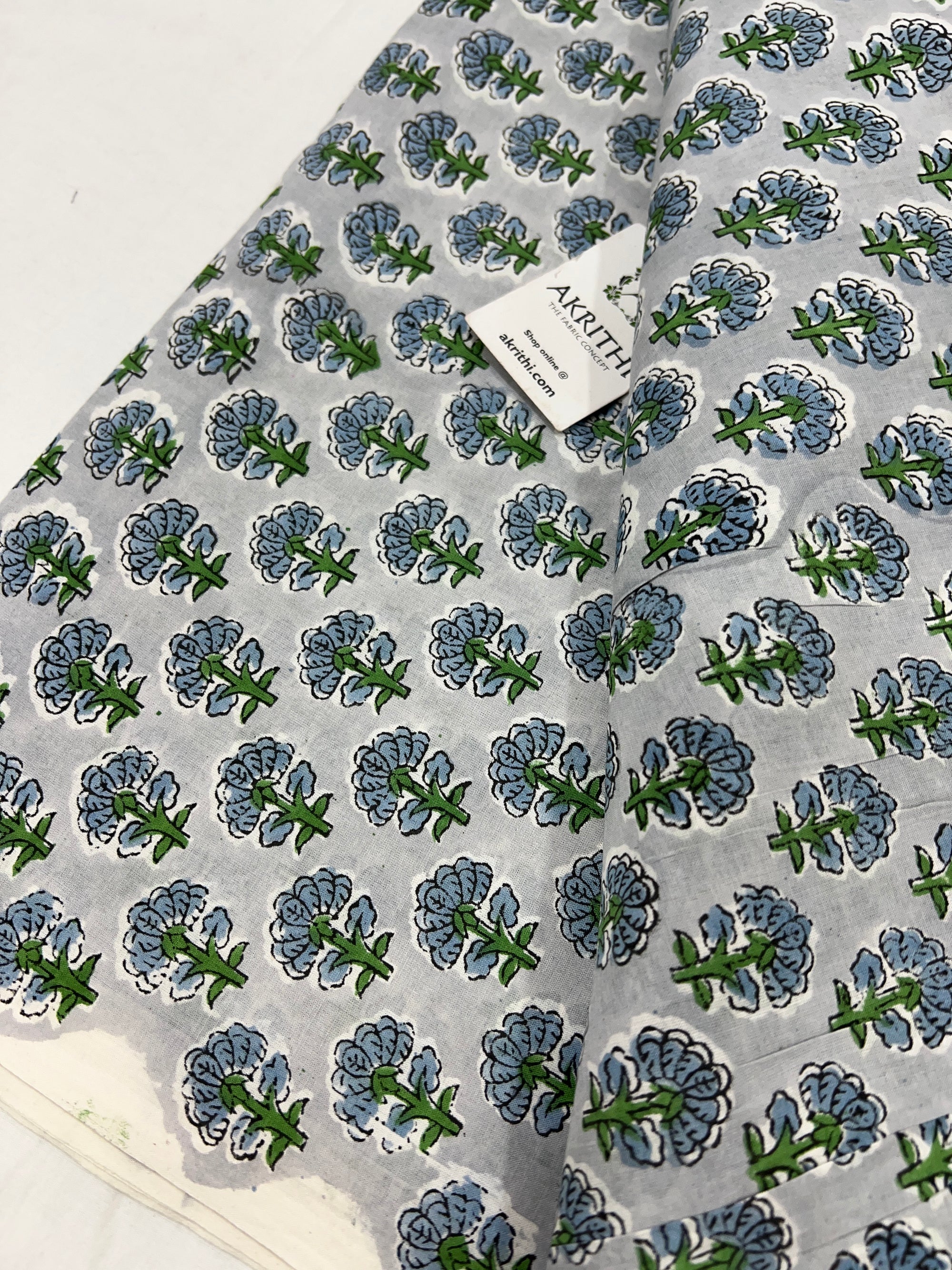 Hand block Printed pure cotton fabric