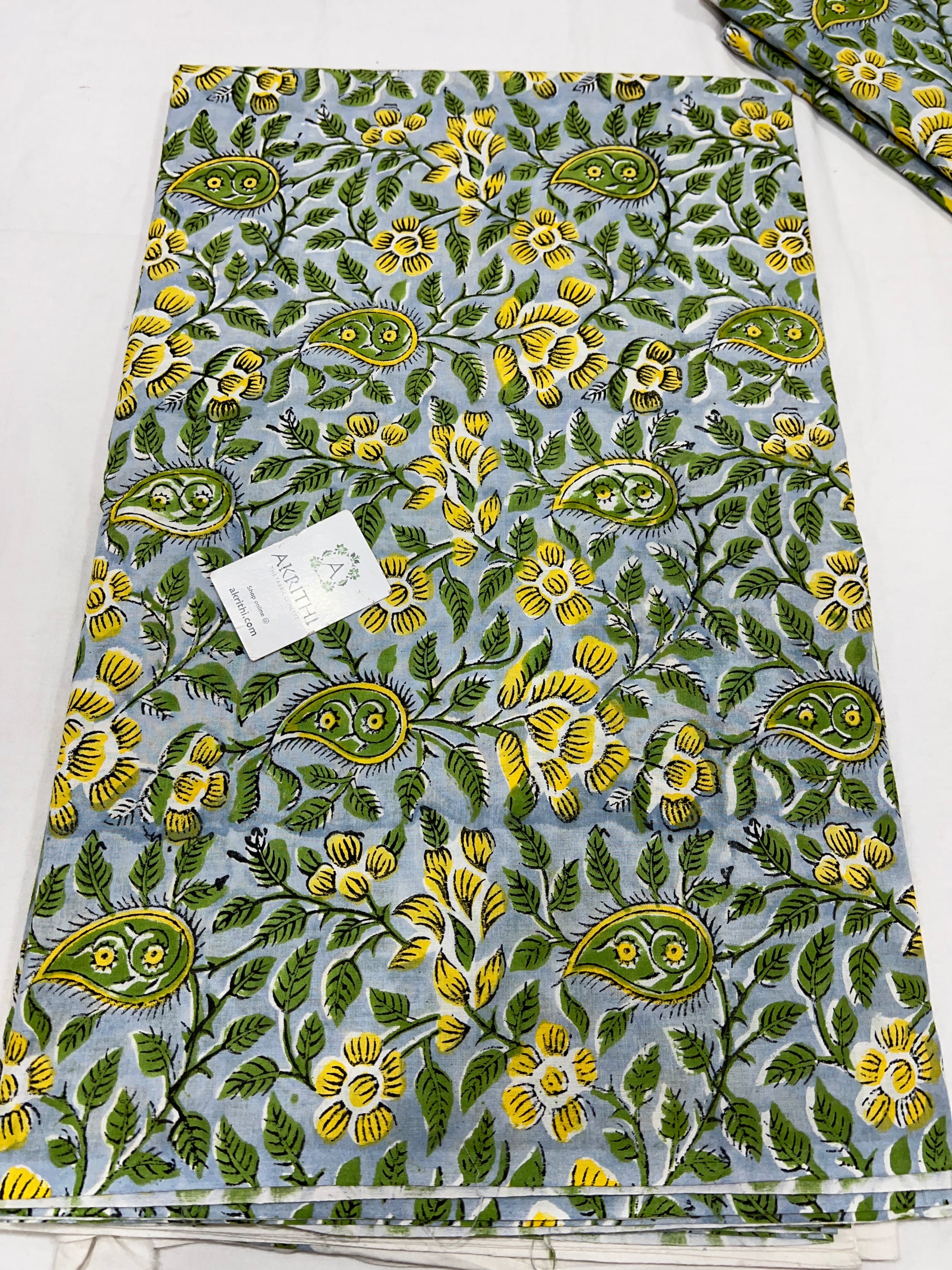 Hand block Printed pure cotton fabric