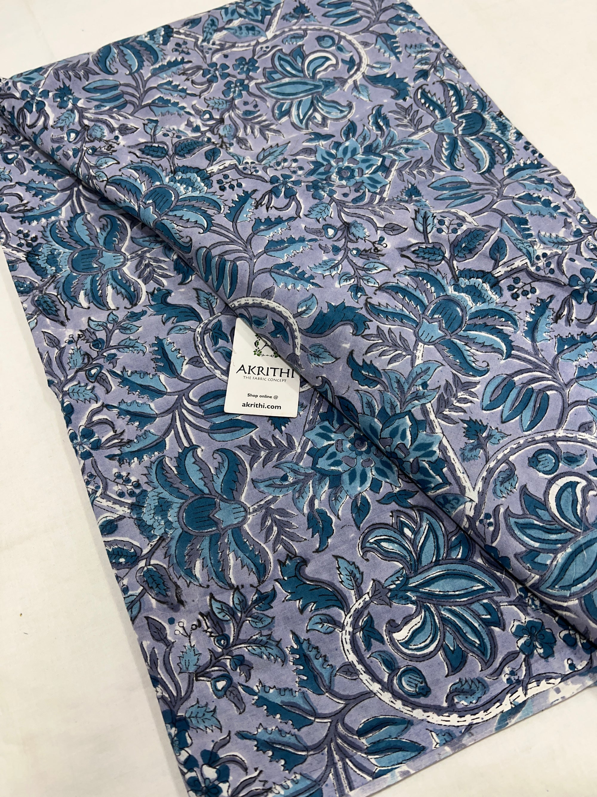 Hand block Printed pure cotton fabric