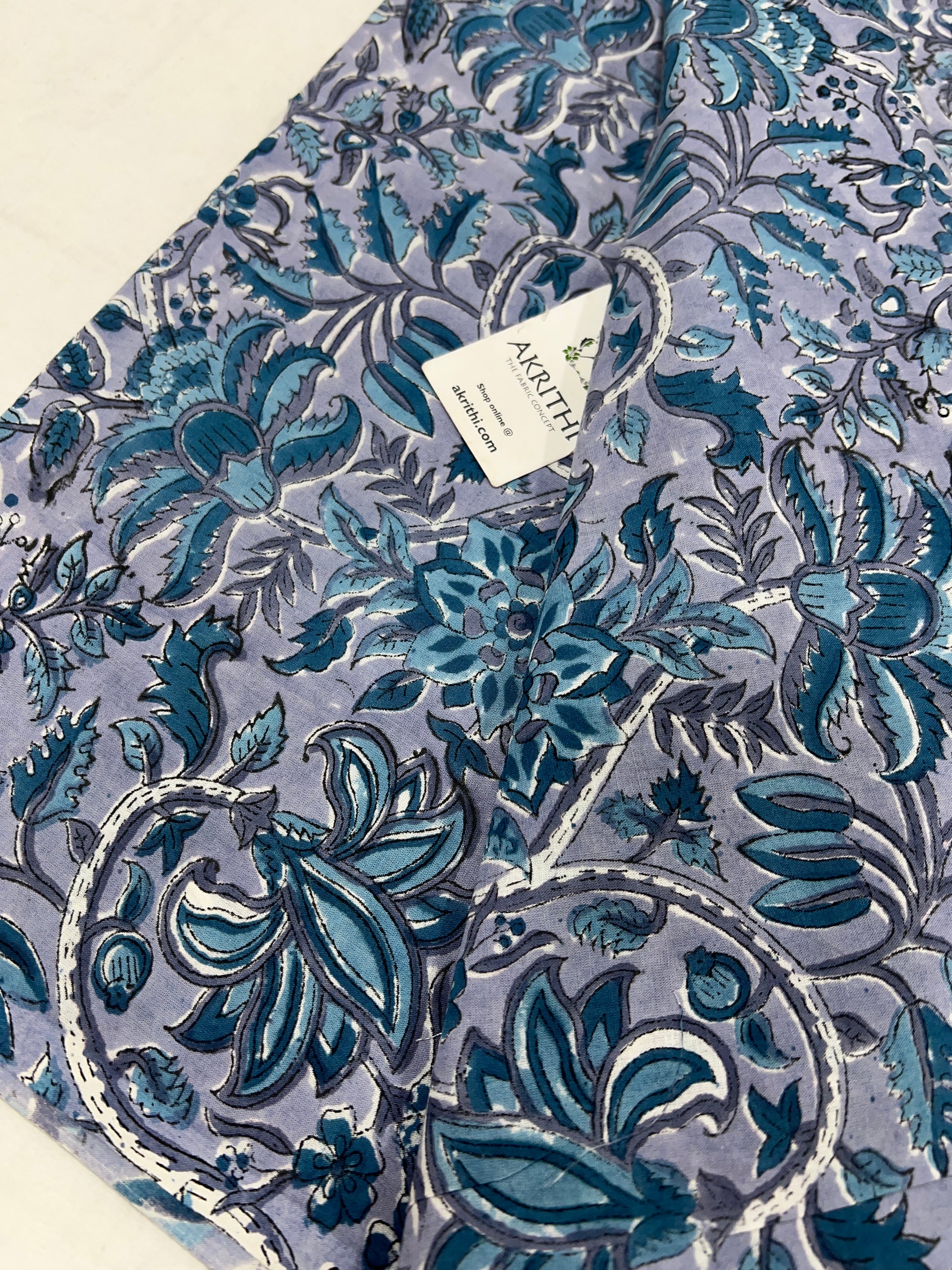 Hand block Printed pure cotton fabric