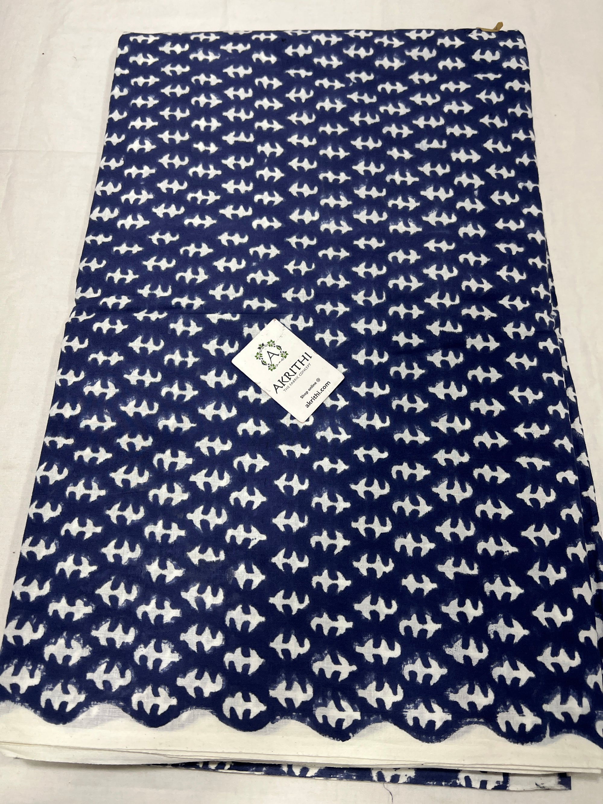 Hand block Printed pure cotton fabric