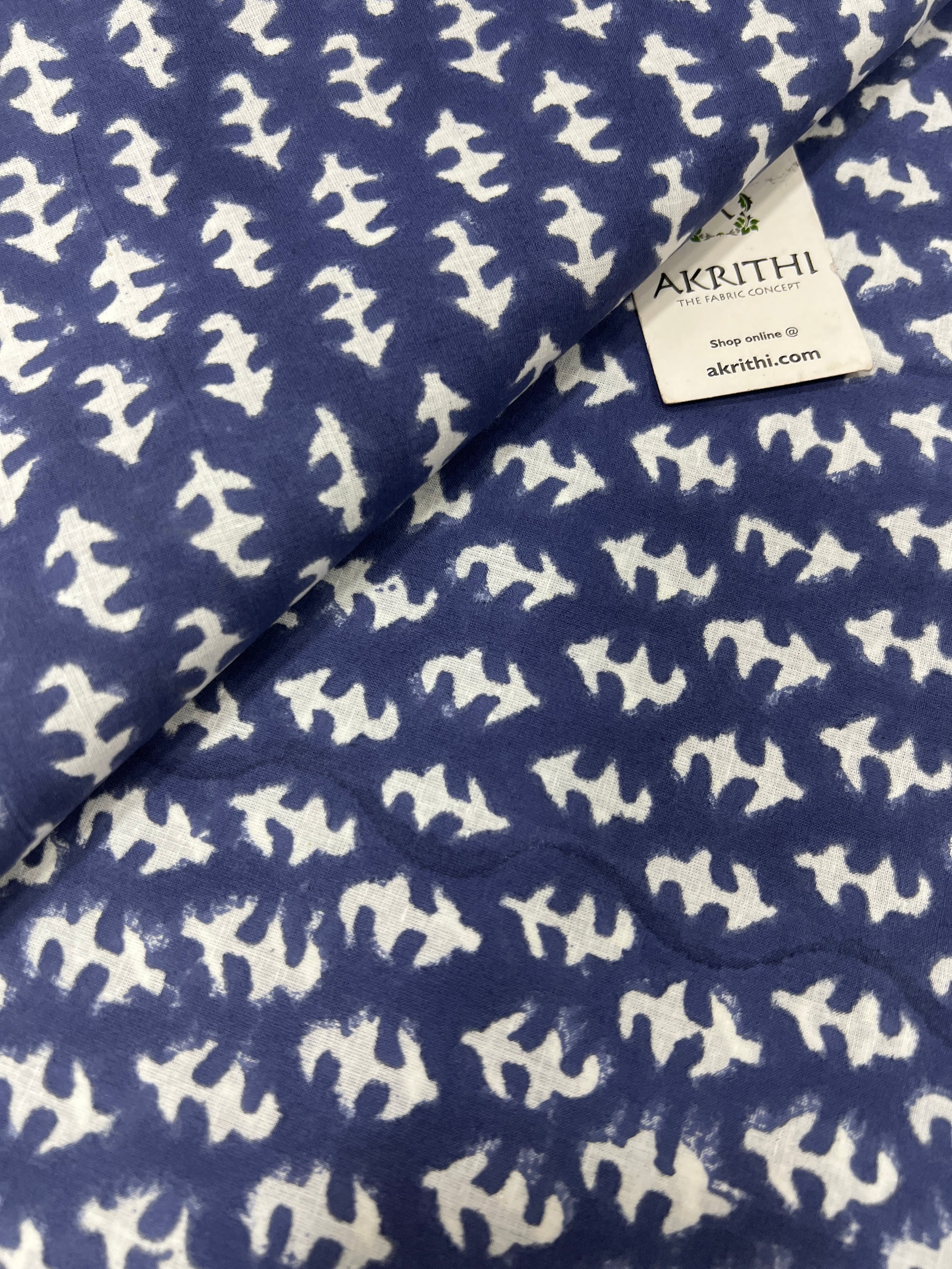 Hand block Printed pure cotton fabric