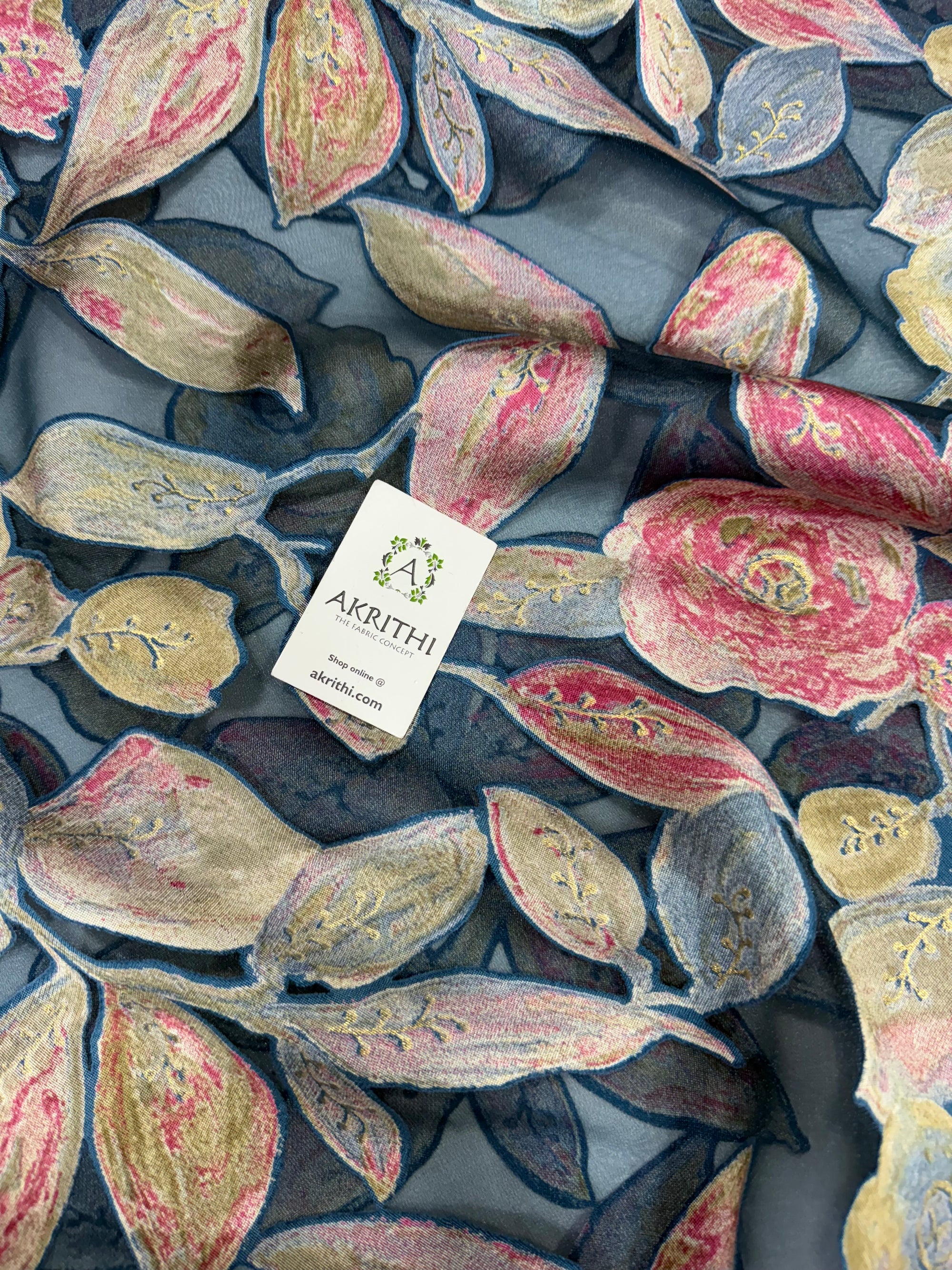 Brasso Digital floral Printed organza fabric