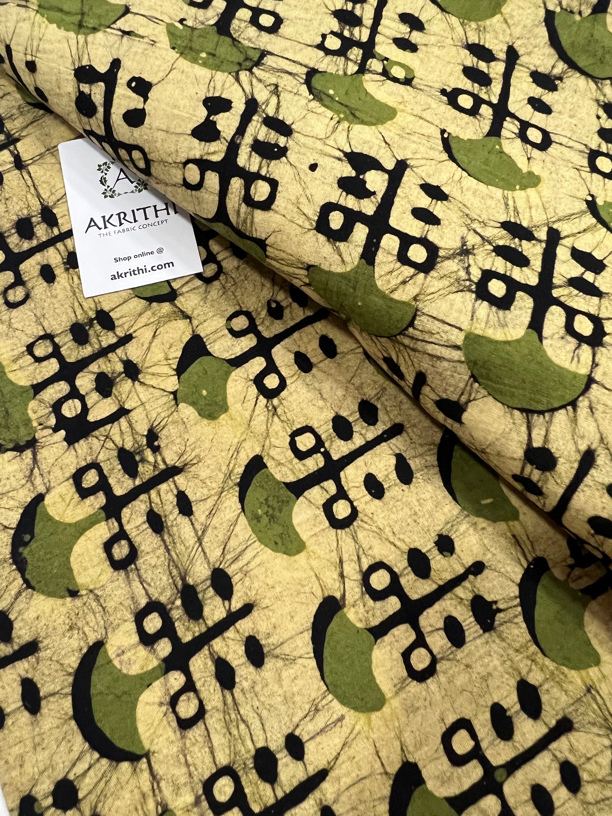 Batik printed pure cotton fabric