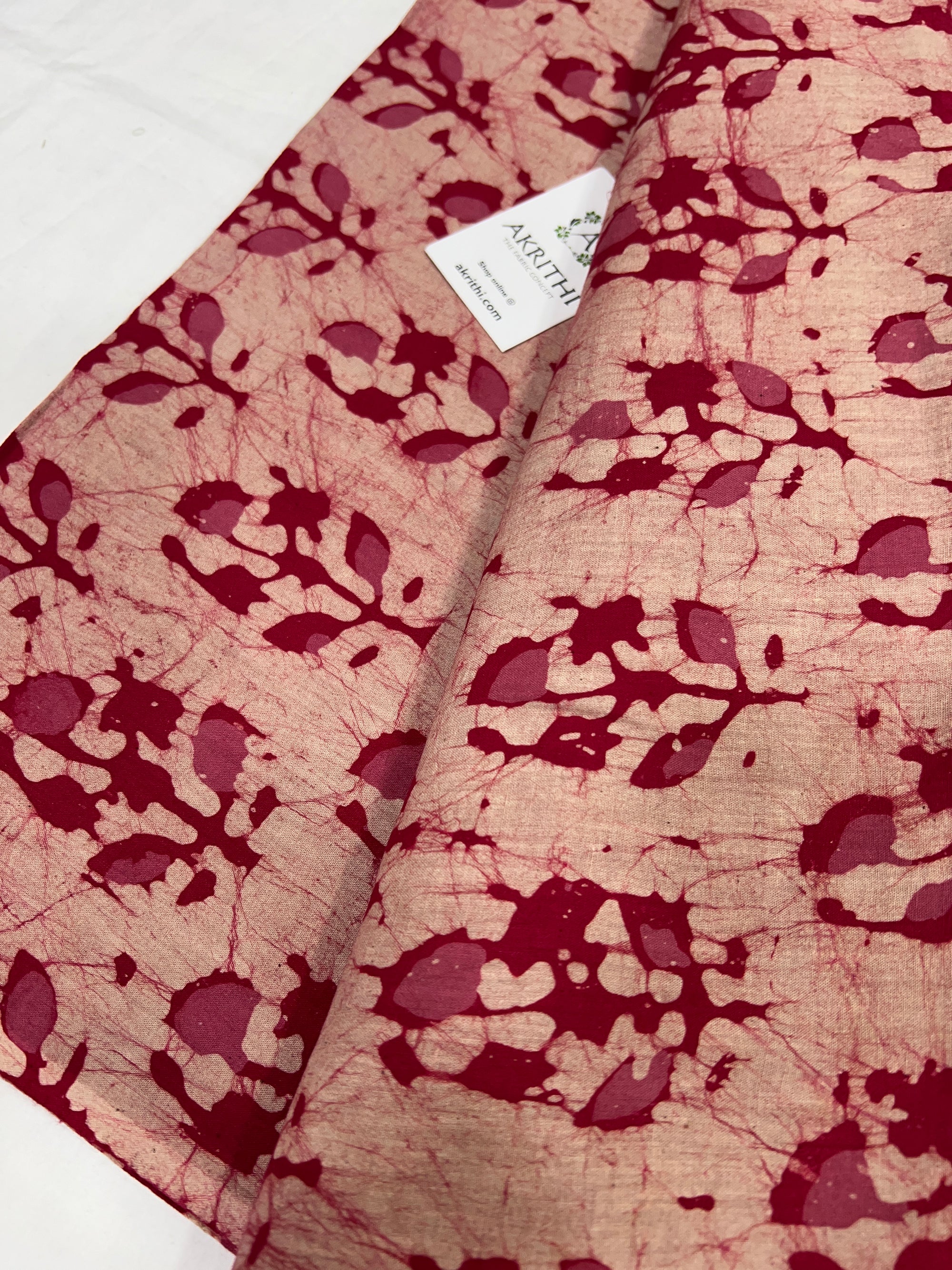 Batik printed pure cotton fabric