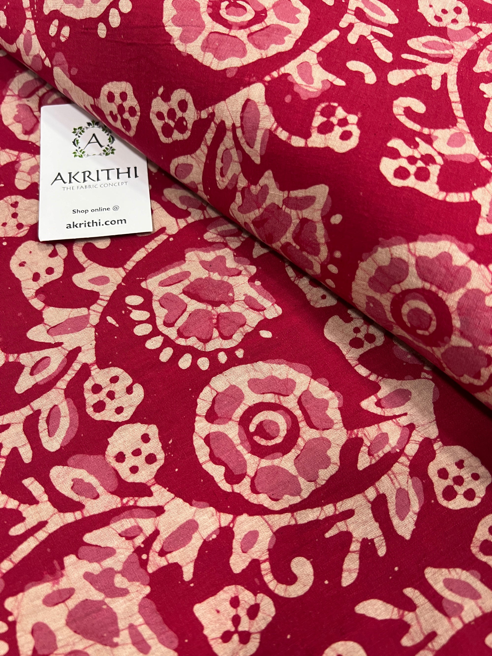 Batik printed pure cotton fabric