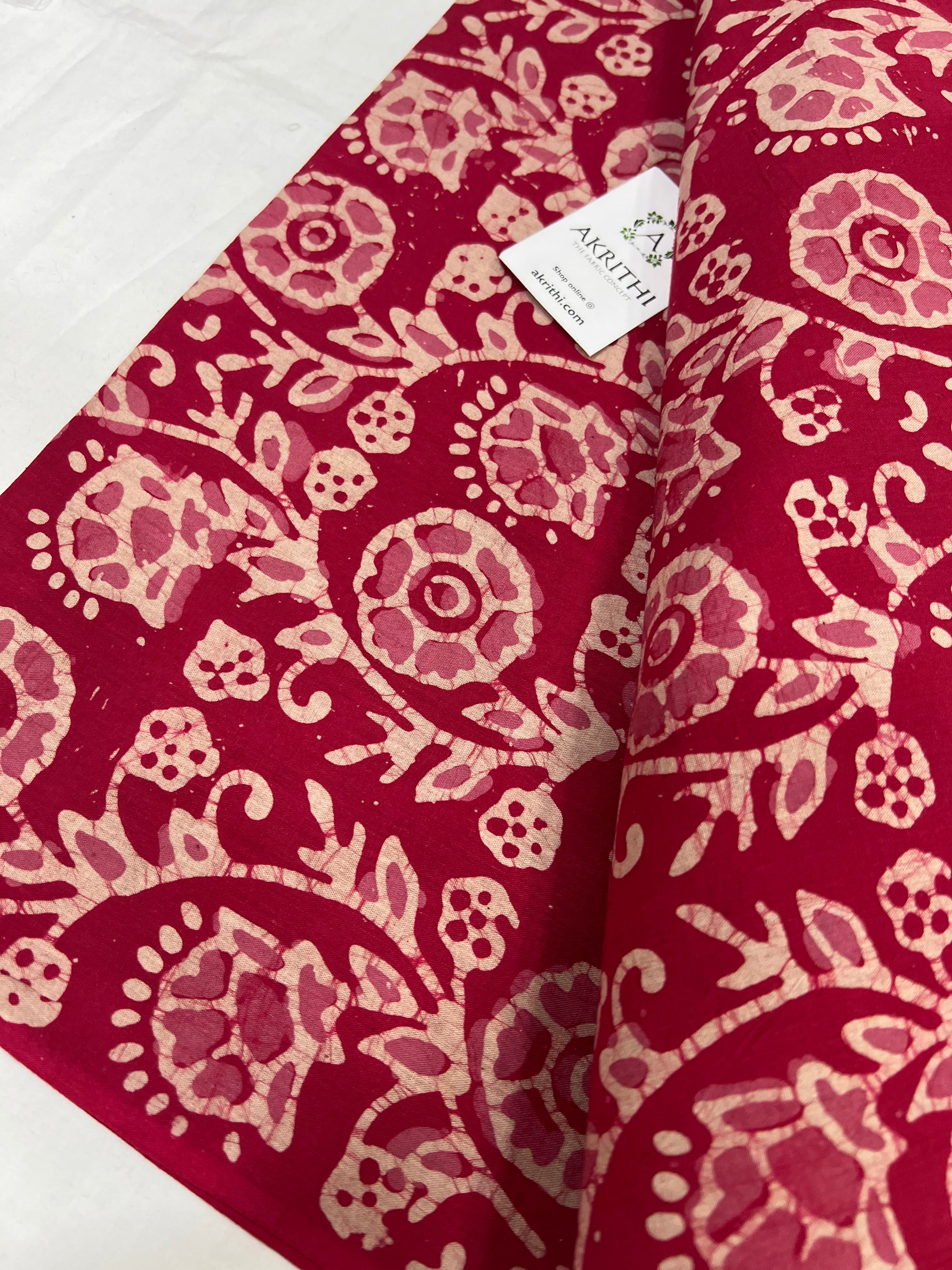 Batik printed pure cotton fabric