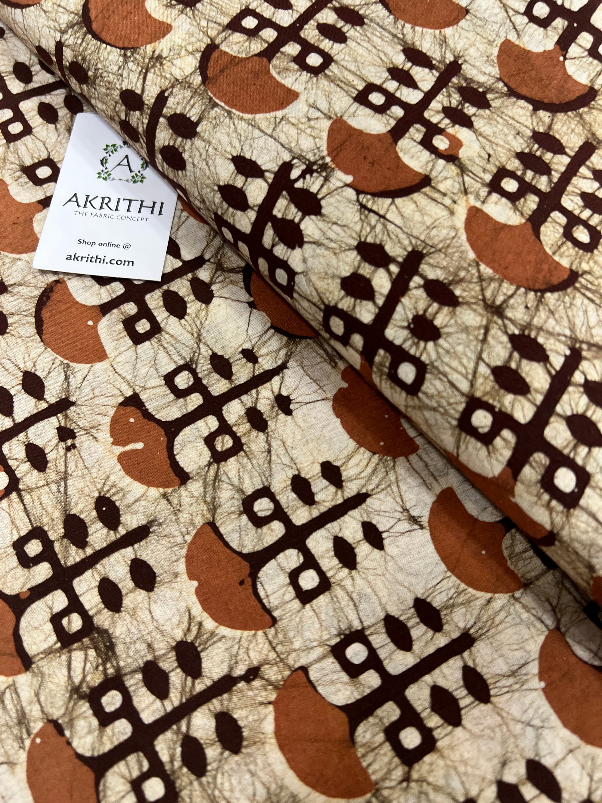 Batik printed pure cotton fabric