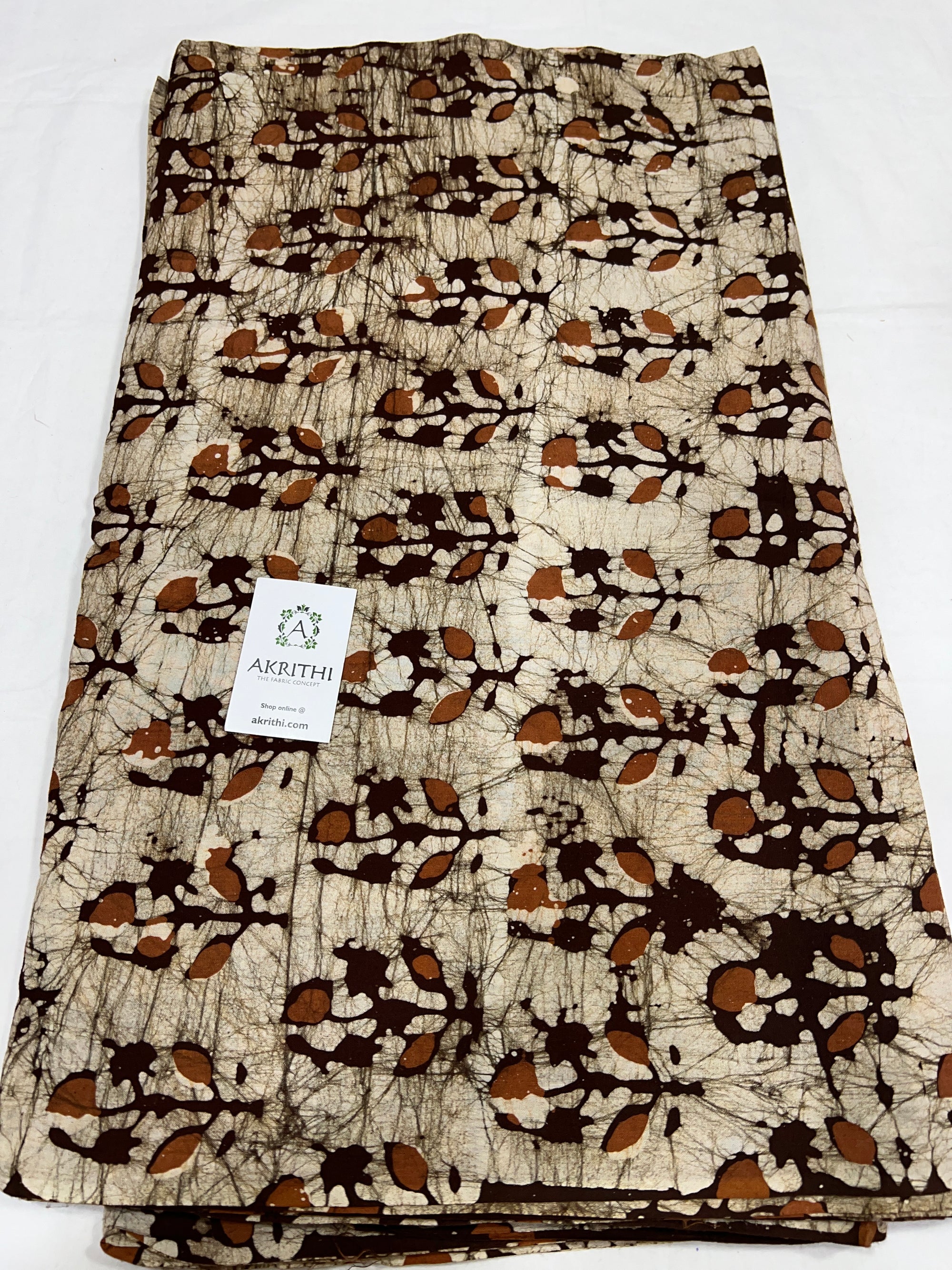 Batik printed pure cotton fabric
